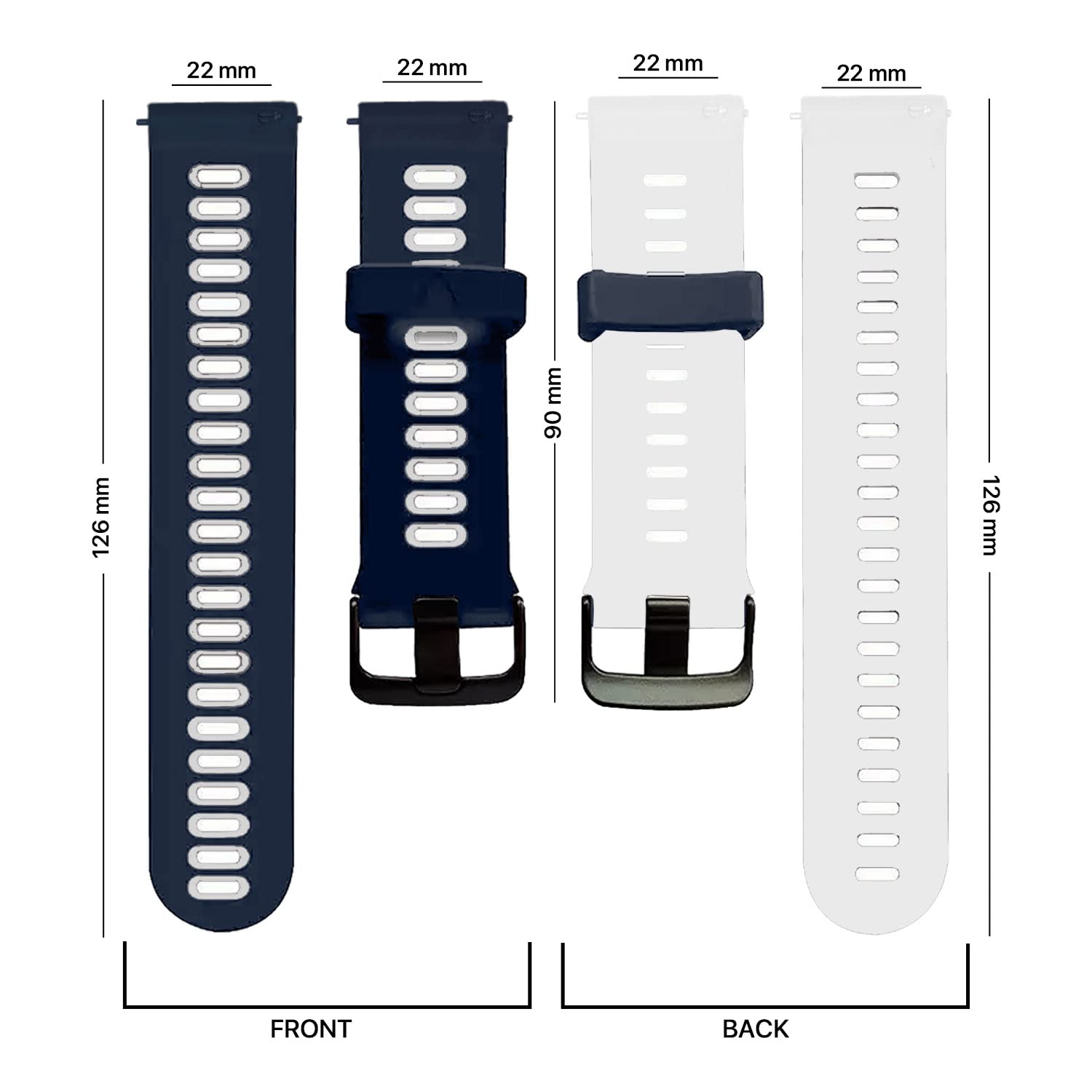 Pikkme Back Cover (Blue & White) blue & white mobile cover – photo 6