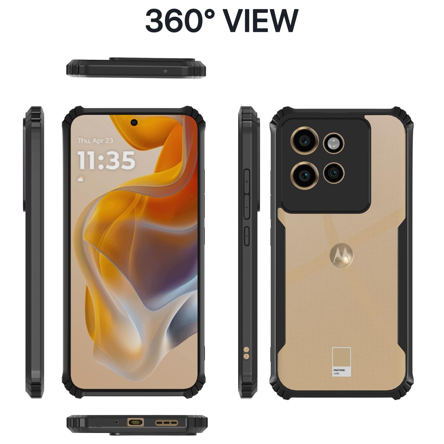 Pikkme Moto Edge 50 Neo 5G Eagle Back Cover (Black)