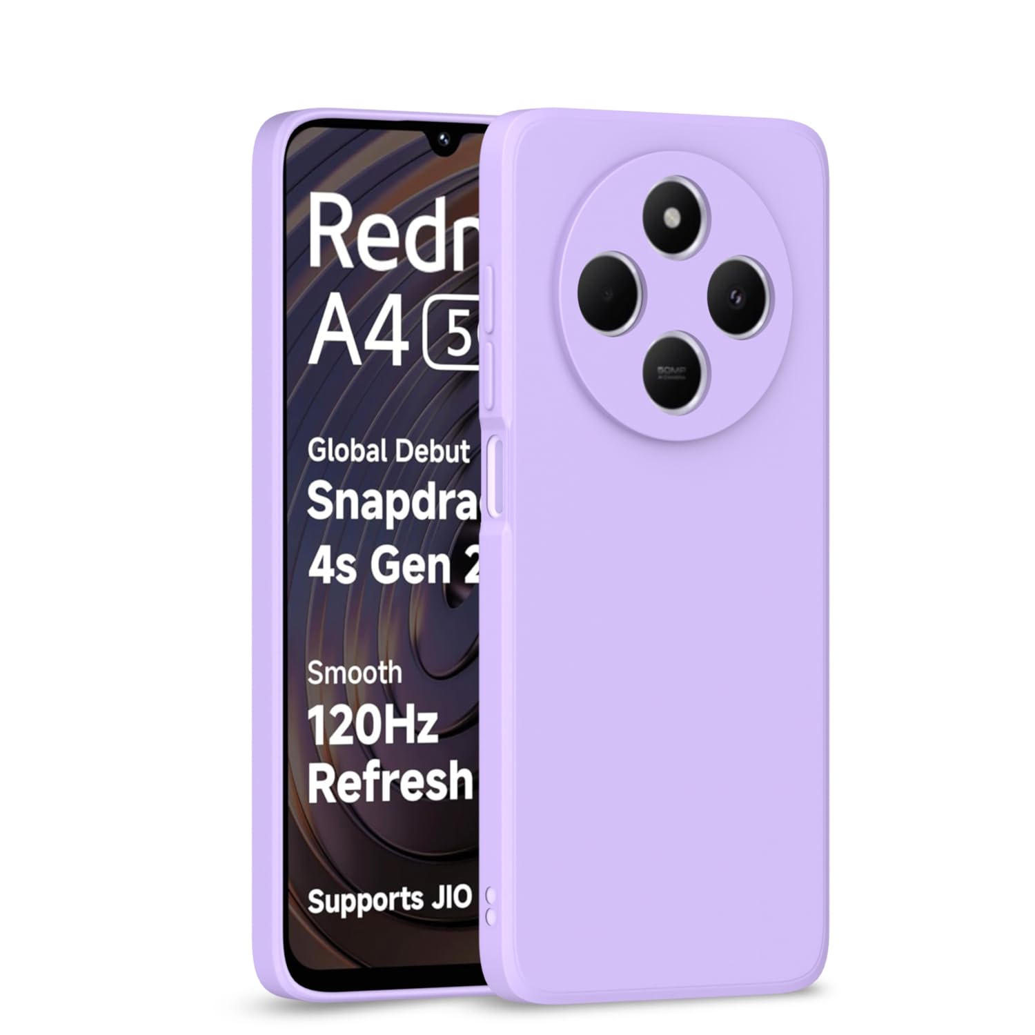 Redmi A4/14C/Poco C75 5G back cover in purple by Pikkme