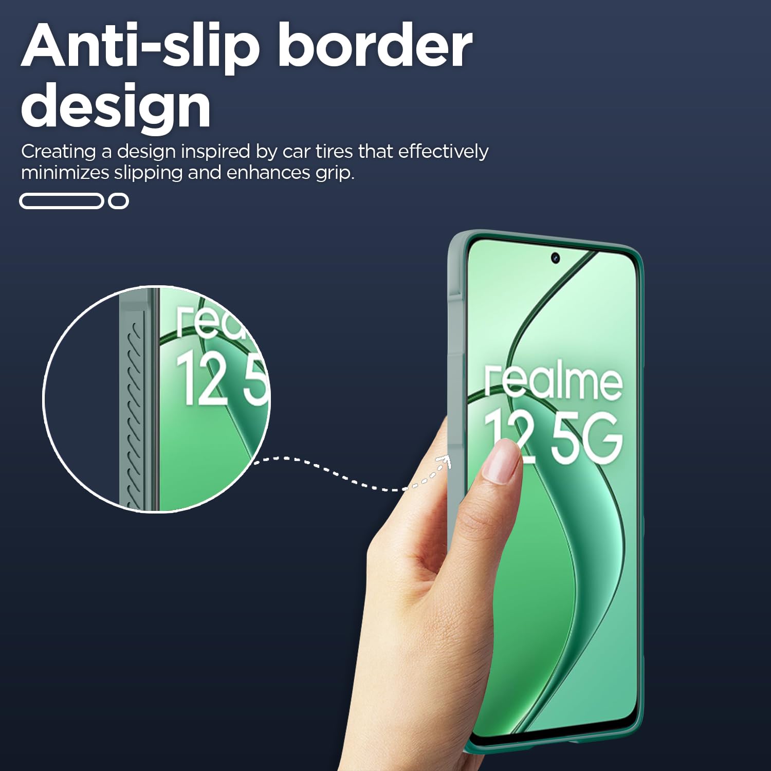 Pikkme Realme Narzo 70x 5G/N65/13/12/12X 5G/C65 Liquid Silicone green back cover – photo 3