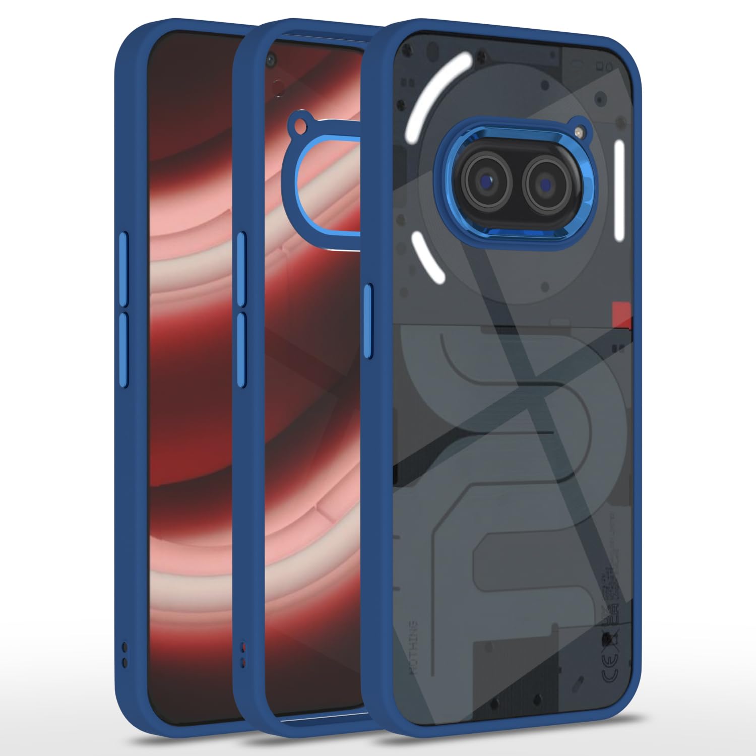 Nothing Phone 2A / Nothing Phone 2A Plus Chrome Metal Ring Back Cover (Indigo)