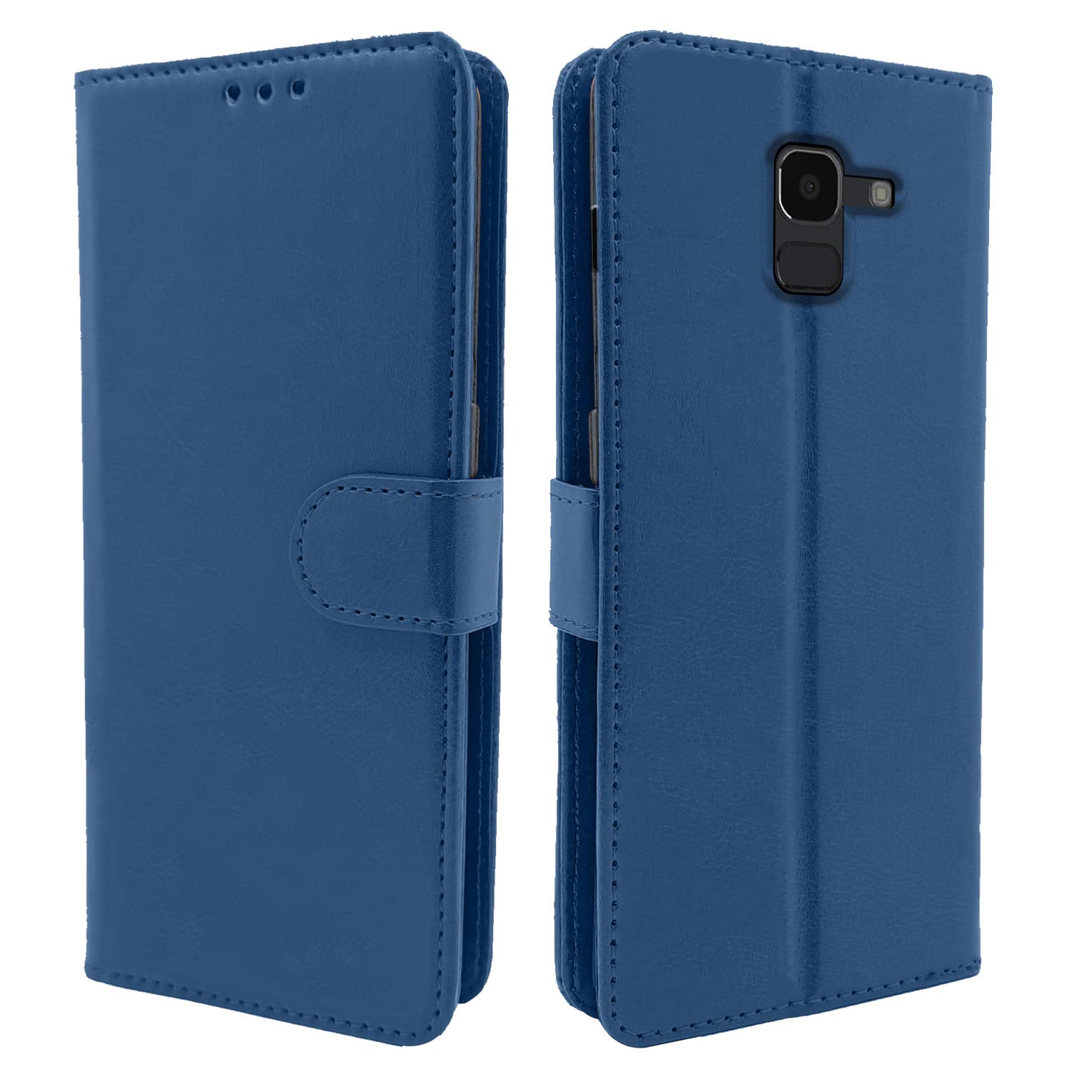 Samsung Galaxy J6 2018 Vintage Flip Cover - Blue