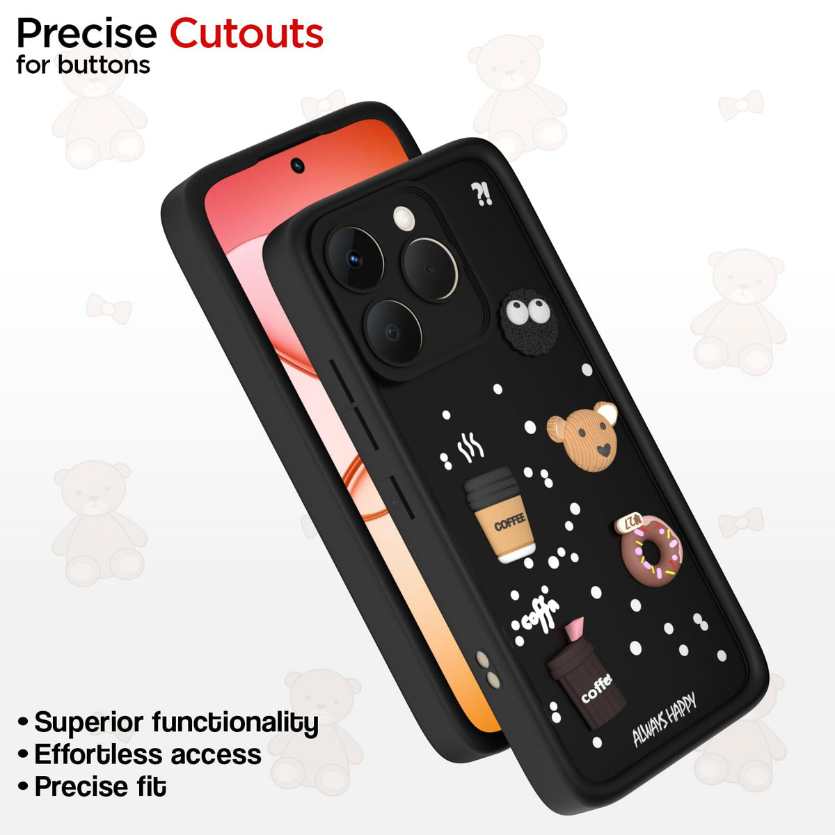 Black mobile cover for Realme 15T 5G/Narzo 90 5G/3D – Pikkme – photo 6