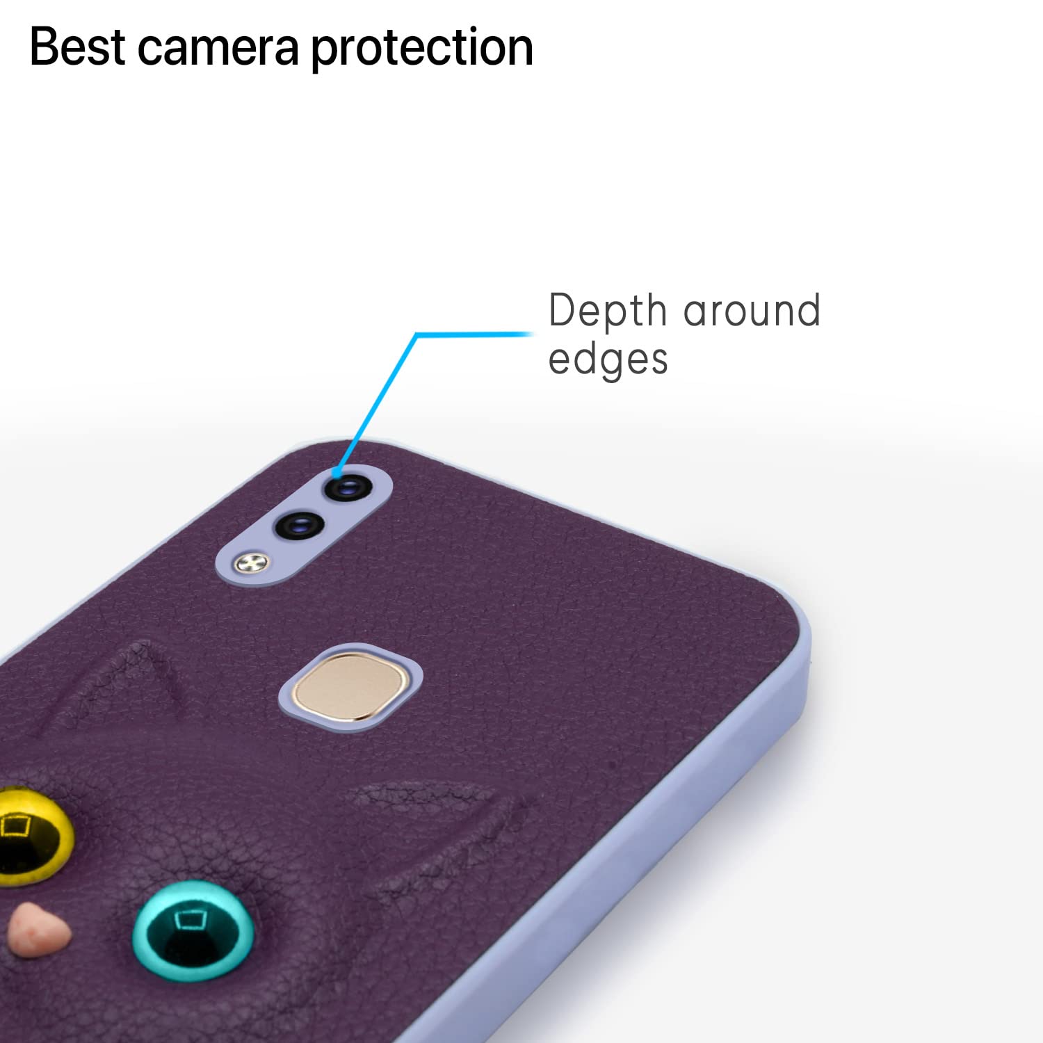 Pikkme Vivo V9 Cat purple phone cover – photo 4