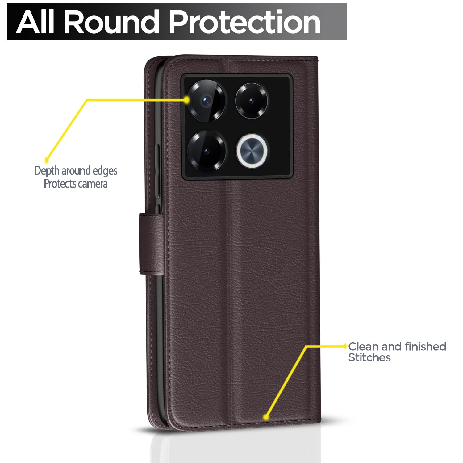 Pikkme coffee Wallet flip cover for Infinix Note 40 Pro Plus 5G – photo 4