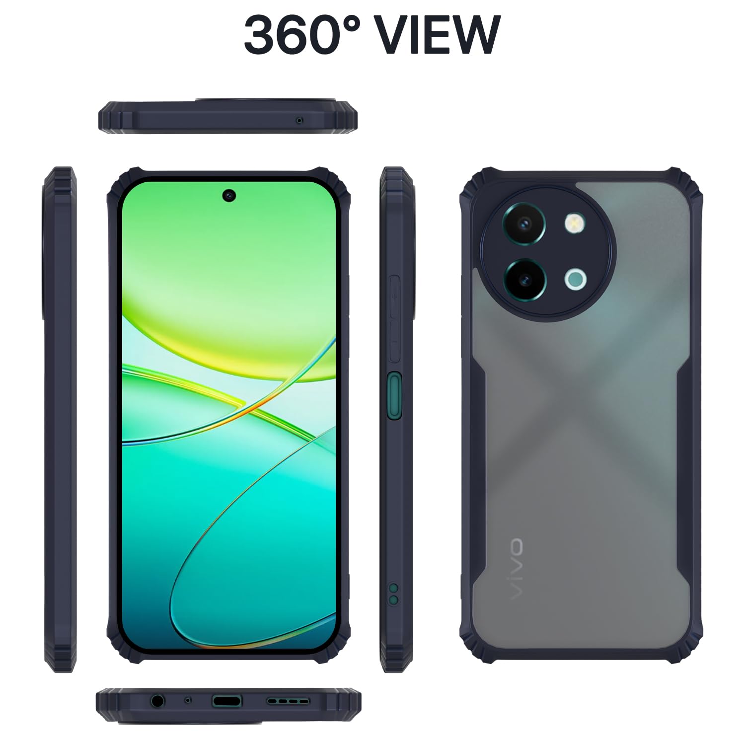 Vivo Y38 5G mobile back cover in blue by Pikkme – photo 2