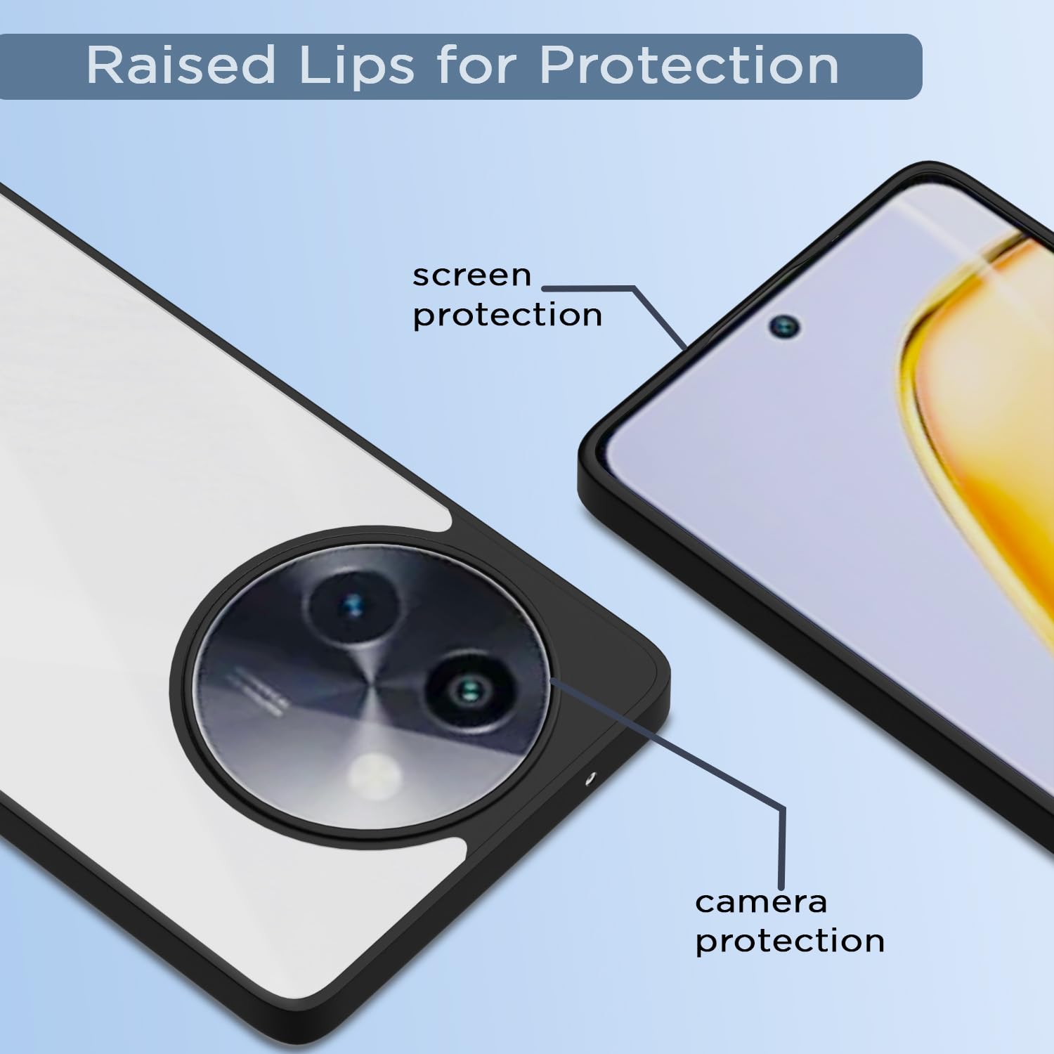 Pikkme Vivo Y200i 5G Eagle 2.0 Shockproof Sleek Hybrid Armor Back Cover (Black)