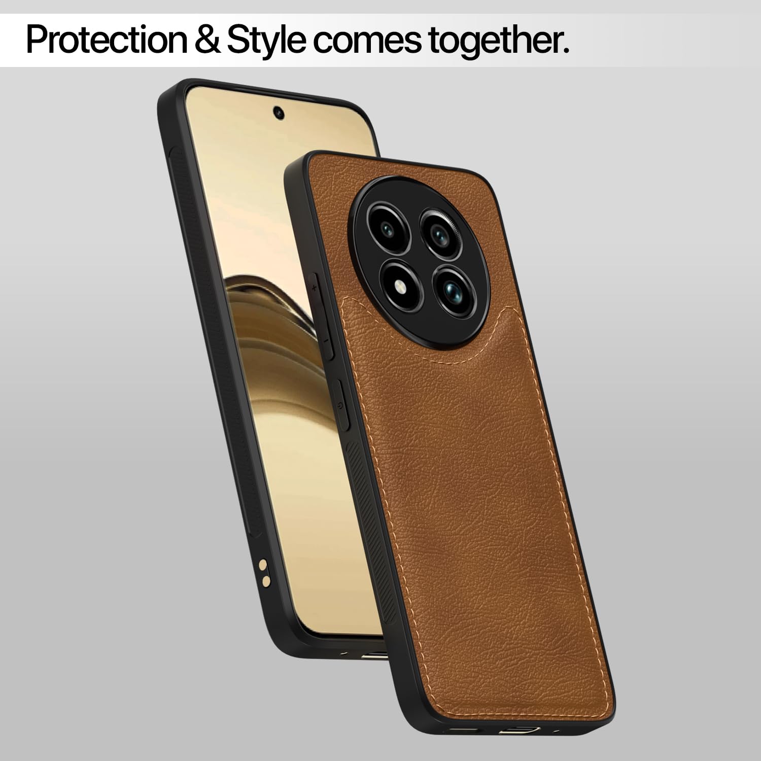 Pikkme Realme 13 Pro / 13 Pro Plus 5G Leatherback Back Case | Brown