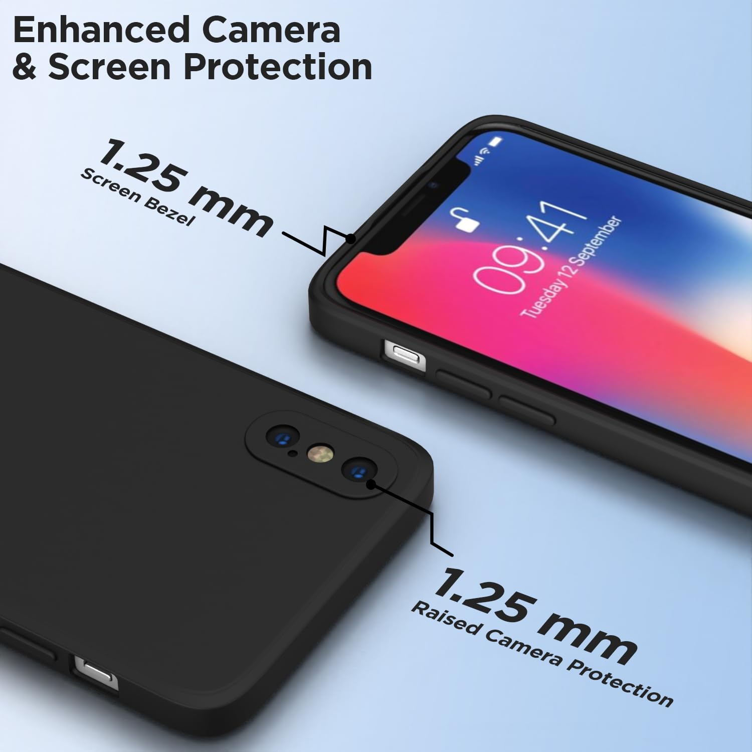 Pikkme iPhone X/XSLiquid Silicone Back Cover | Black