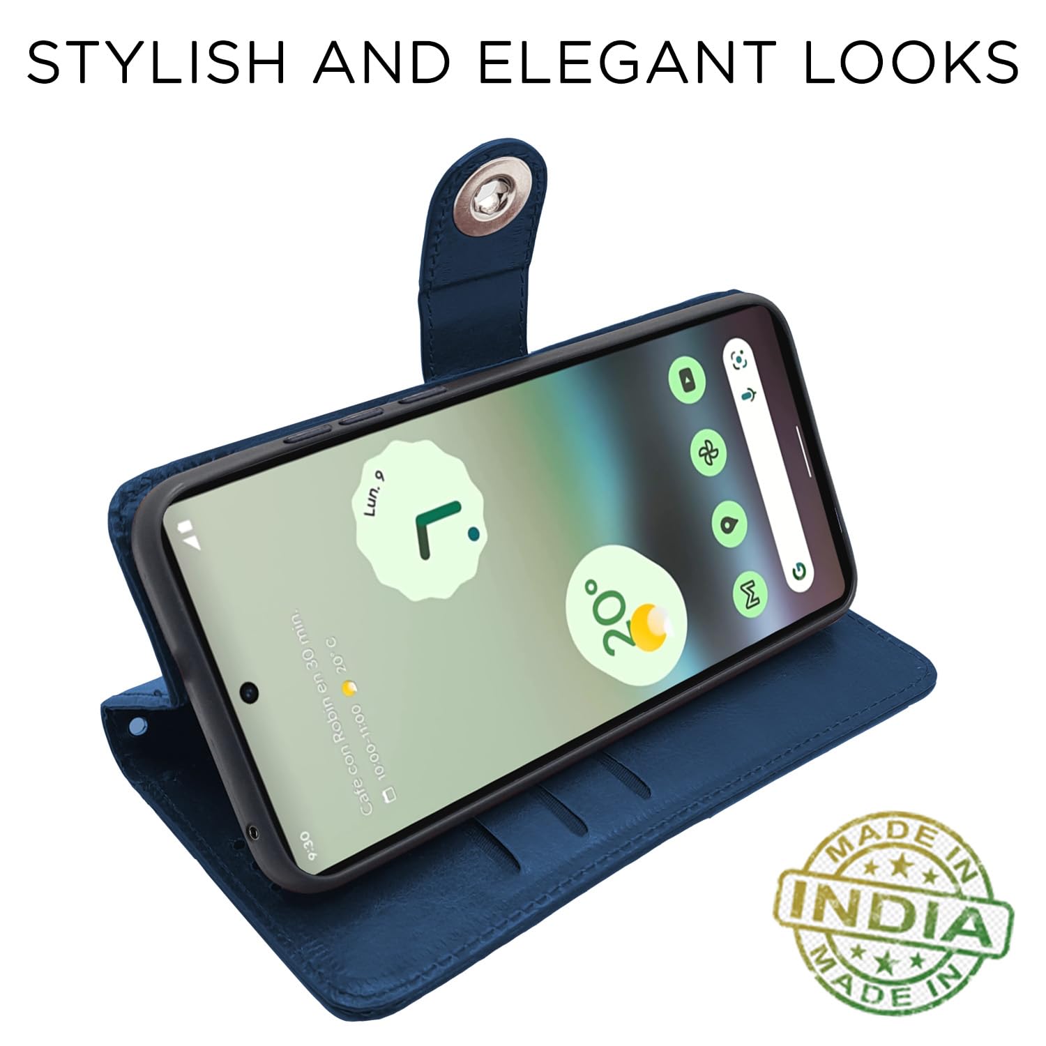 Pikkme blue wallet flip cover for Google Pixel 6a – photo 5