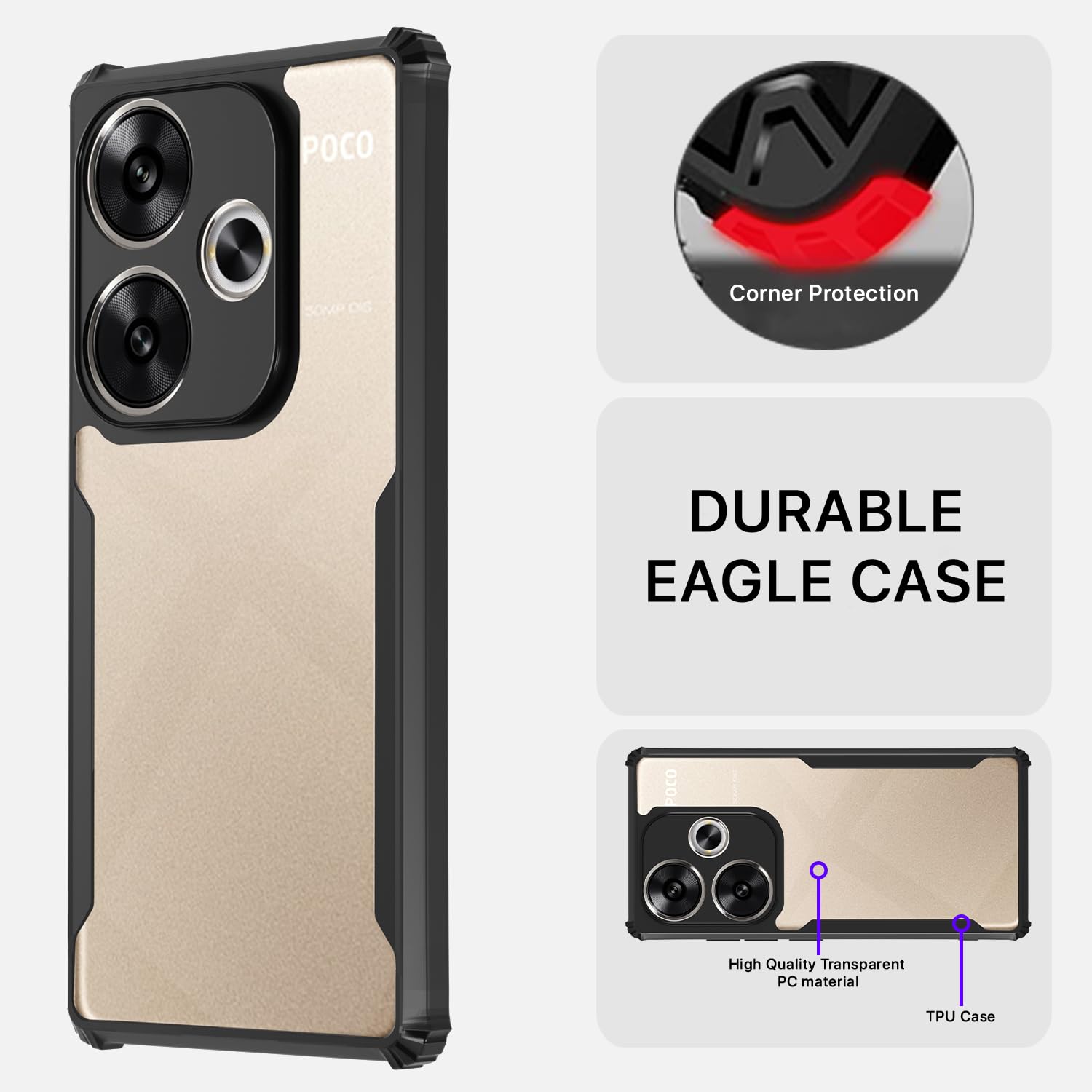 Pikkme black mobile back cover for Poco F6 5G – photo 5