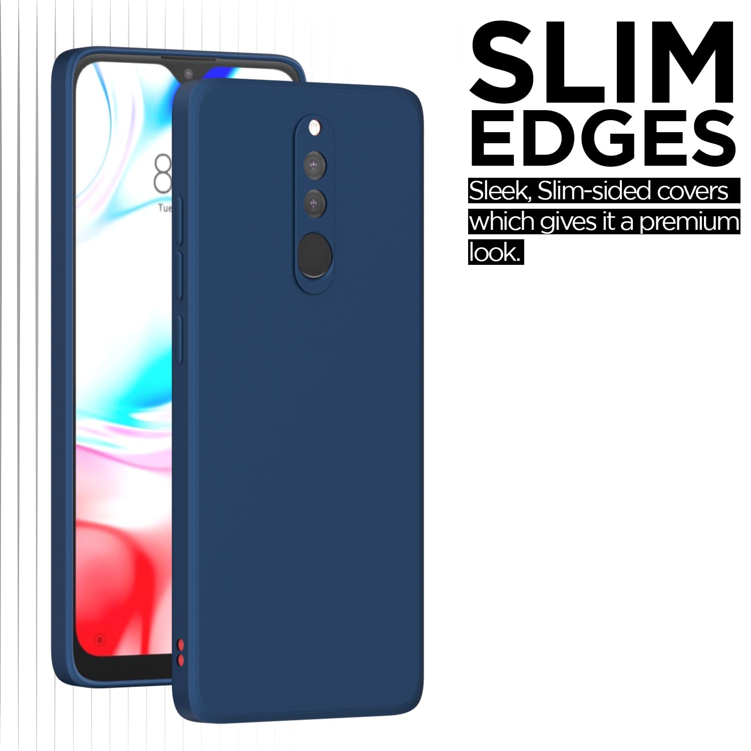 Pikkme Redmi 8 / Redmi 8A Dual Liquid Silicone Back Cover - Blue