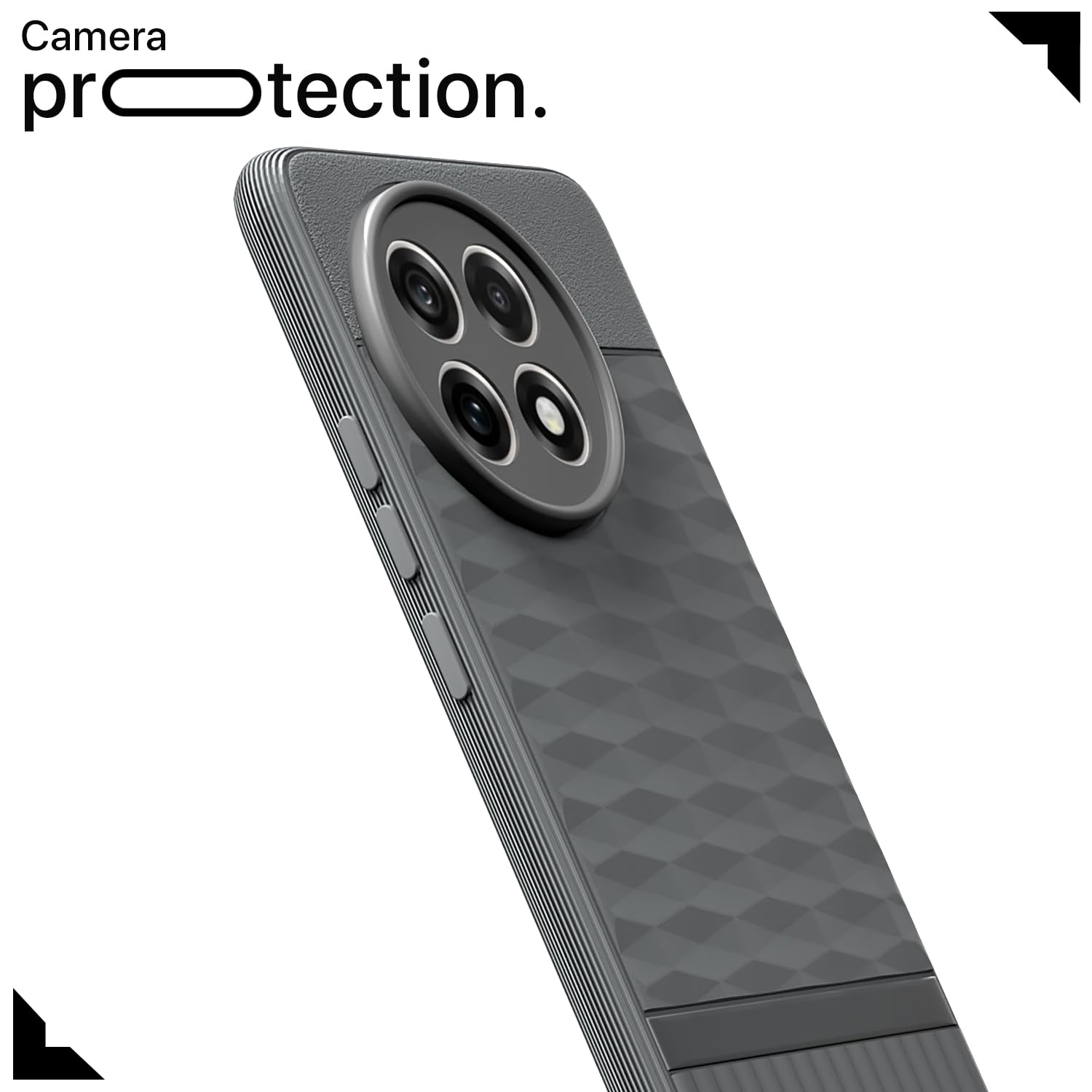 Pikkme OnePlus 13R 5G Gencase Back Cover (Grey)