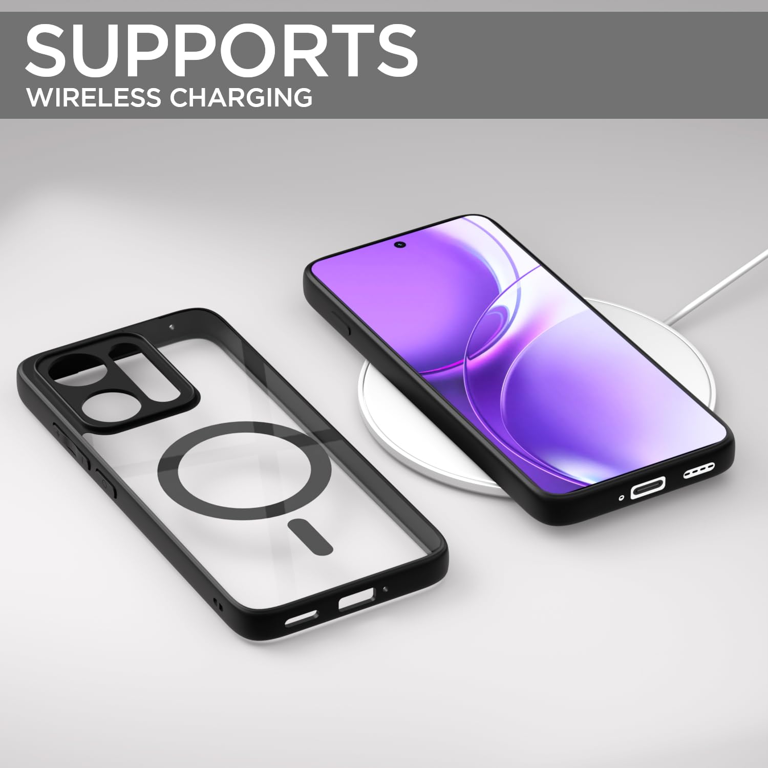 Pikkme black mag-safe MagSafe mobile cover for Realme P4 Power 5G – photo 7