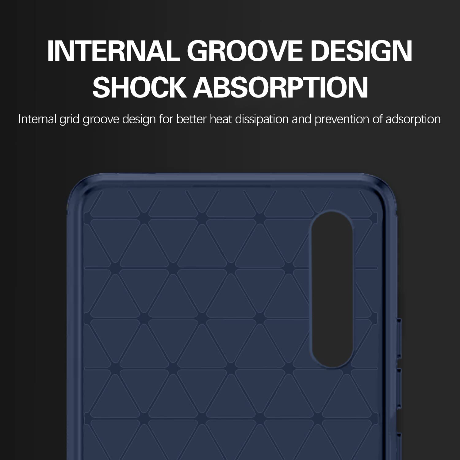 Pikkme Samsung Galaxy A50 / A50s / A30s Hybrid Carbon Fiber Back Cover | Blue