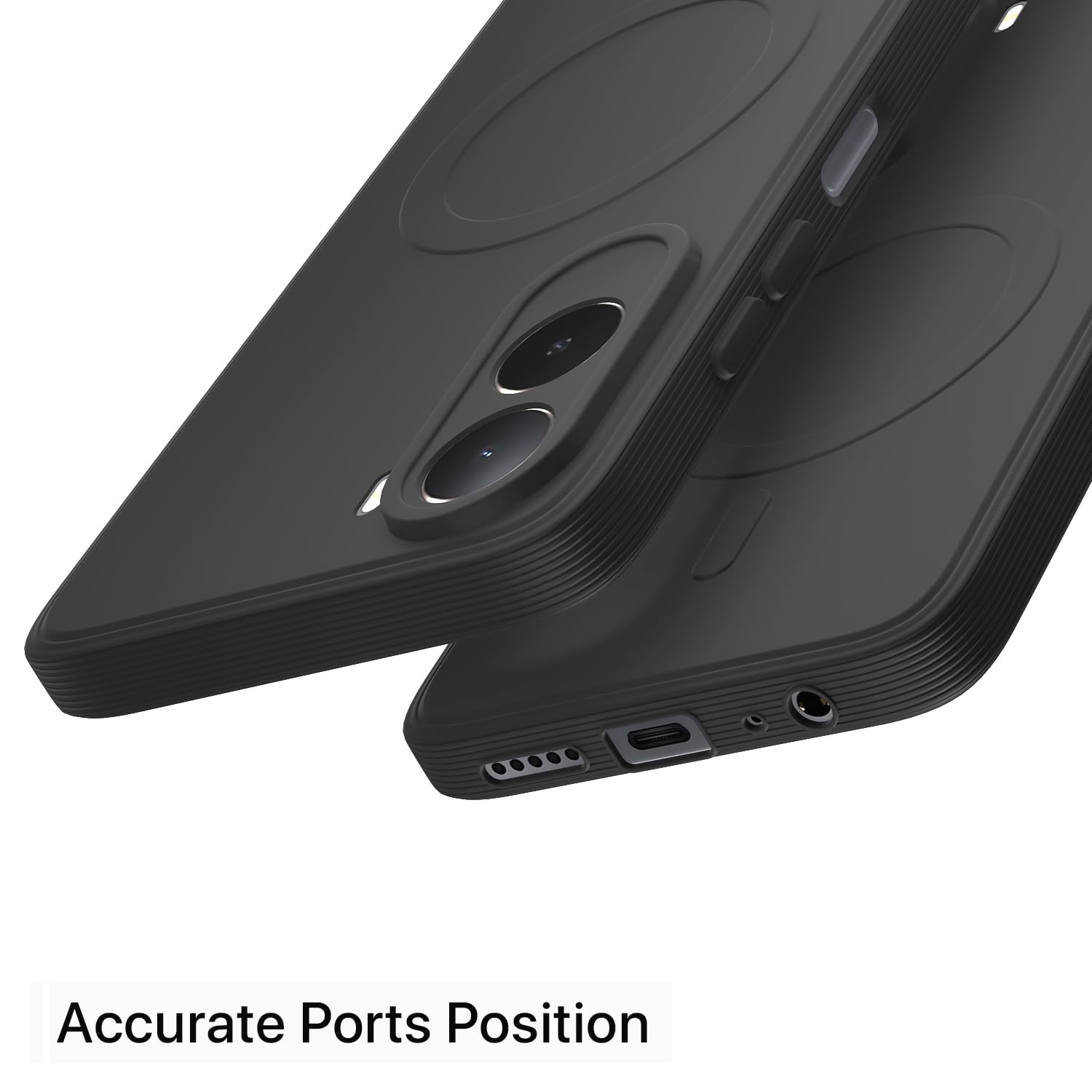 Black MagSafe phone cover for Redmi A7 Pro/Poco C85x 5G – Pikkme – photo 4