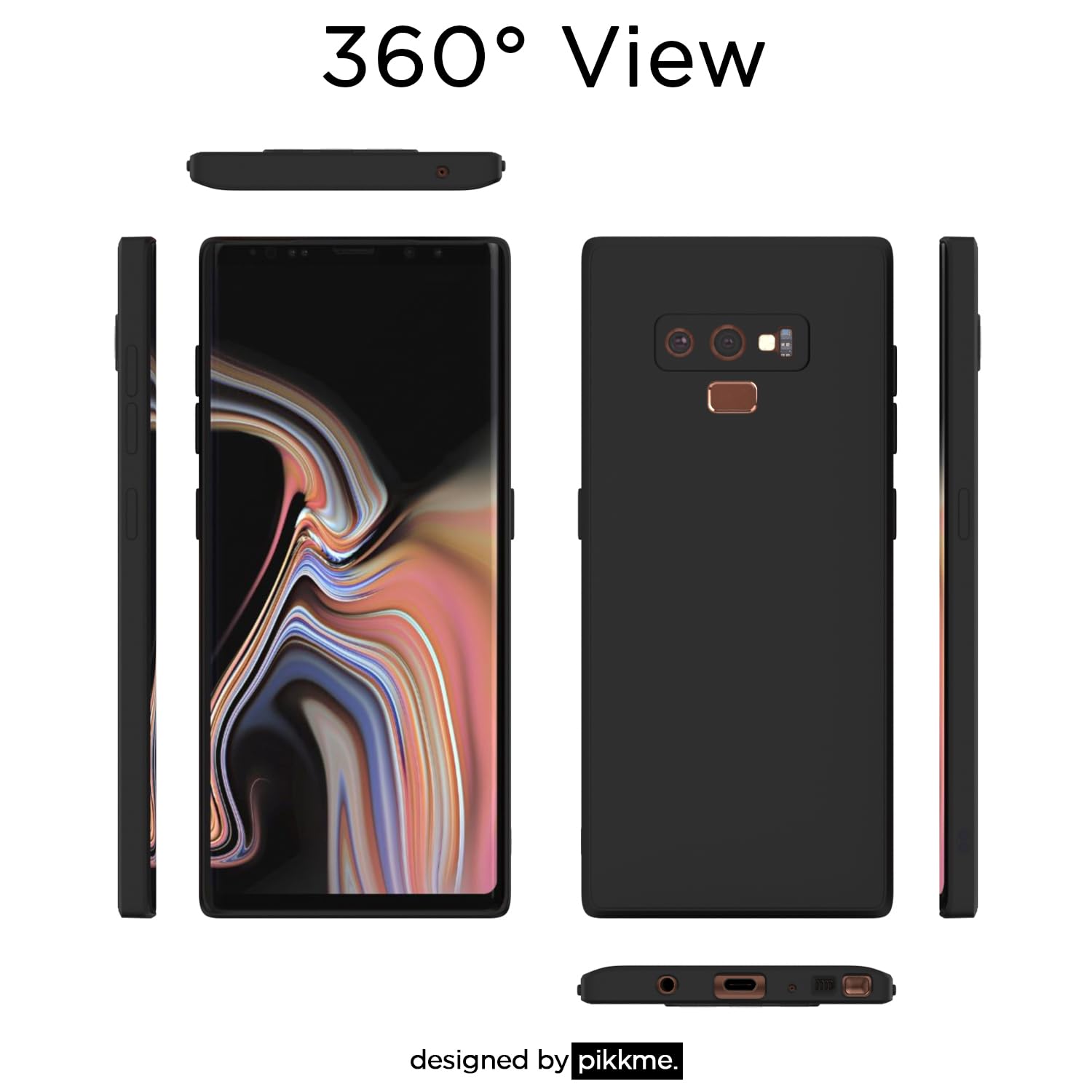 Samsung Note 9 back cover in black by Pikkme – photo 2