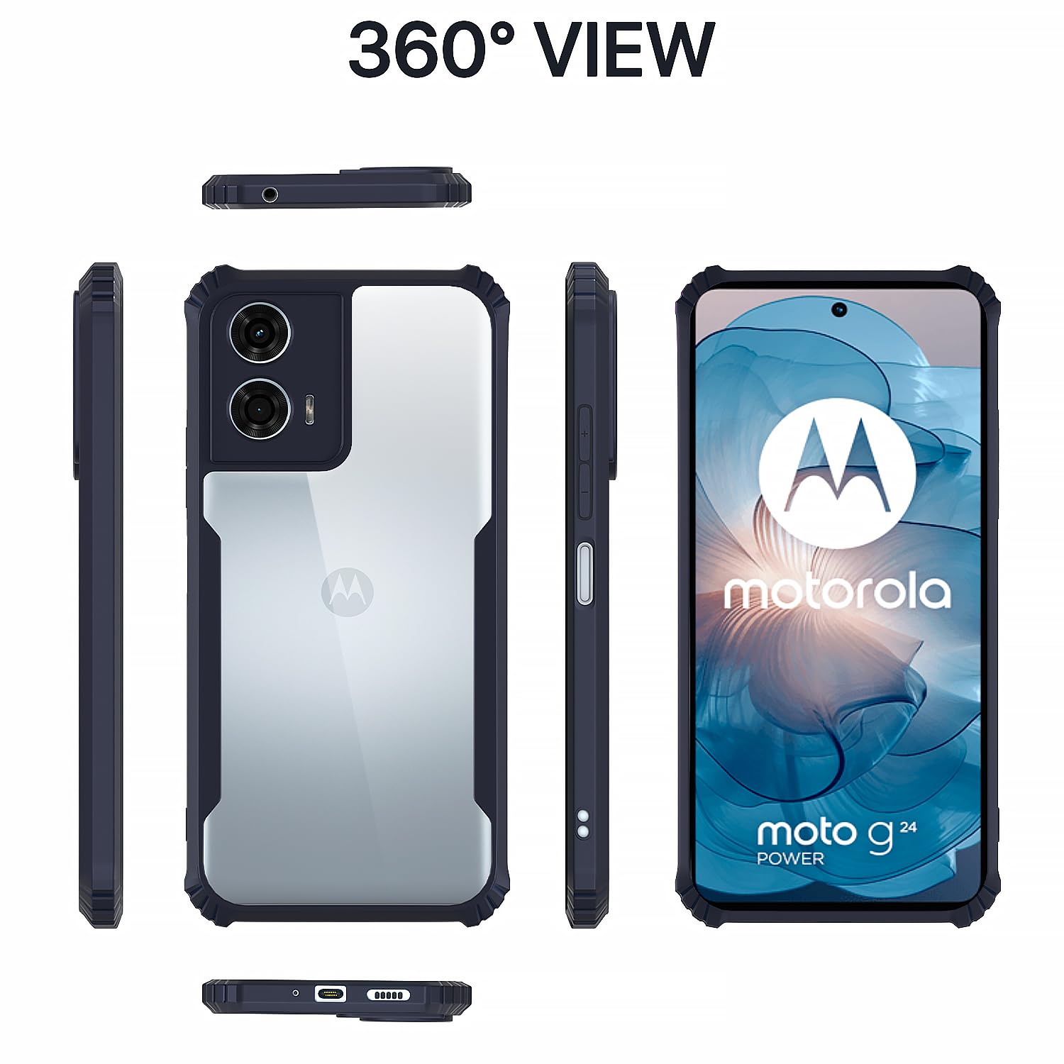 Pikkme blue Clear phone cover for Moto G24 Power – photo 3