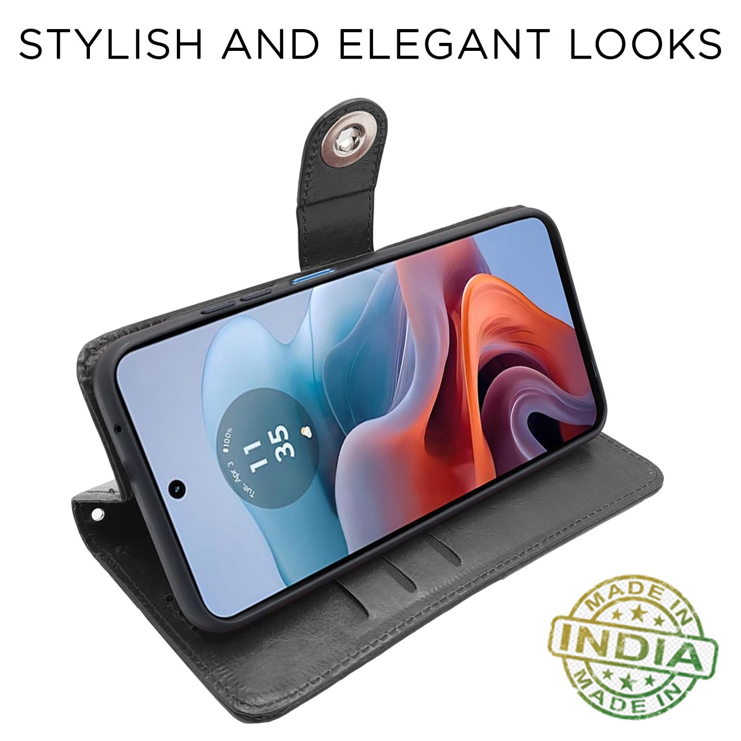 Moto G34/G45 5G flip case in black by Pikkme – photo 5