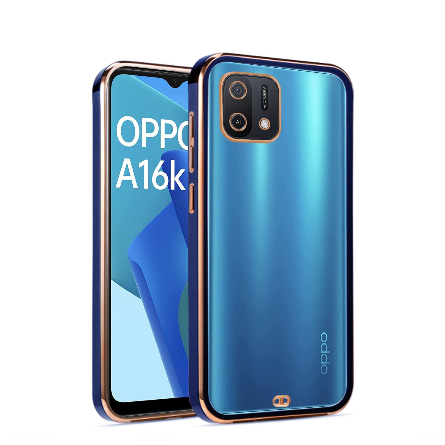 Oppo A16K mobile cover in blue by Pikkme