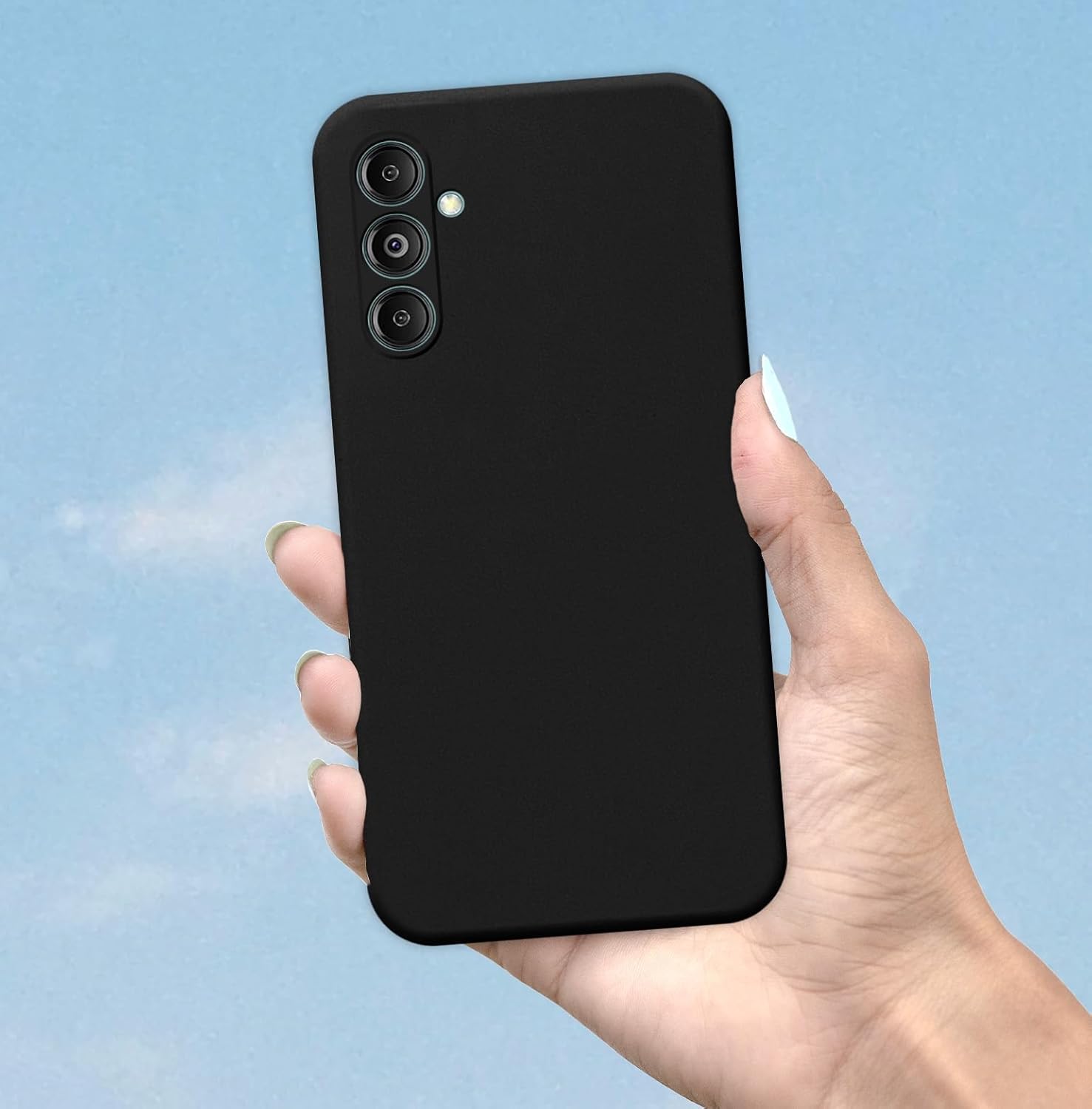 Pikkme Samsung Galaxy M14 5G Liquid Silicone Back Cover | Black
