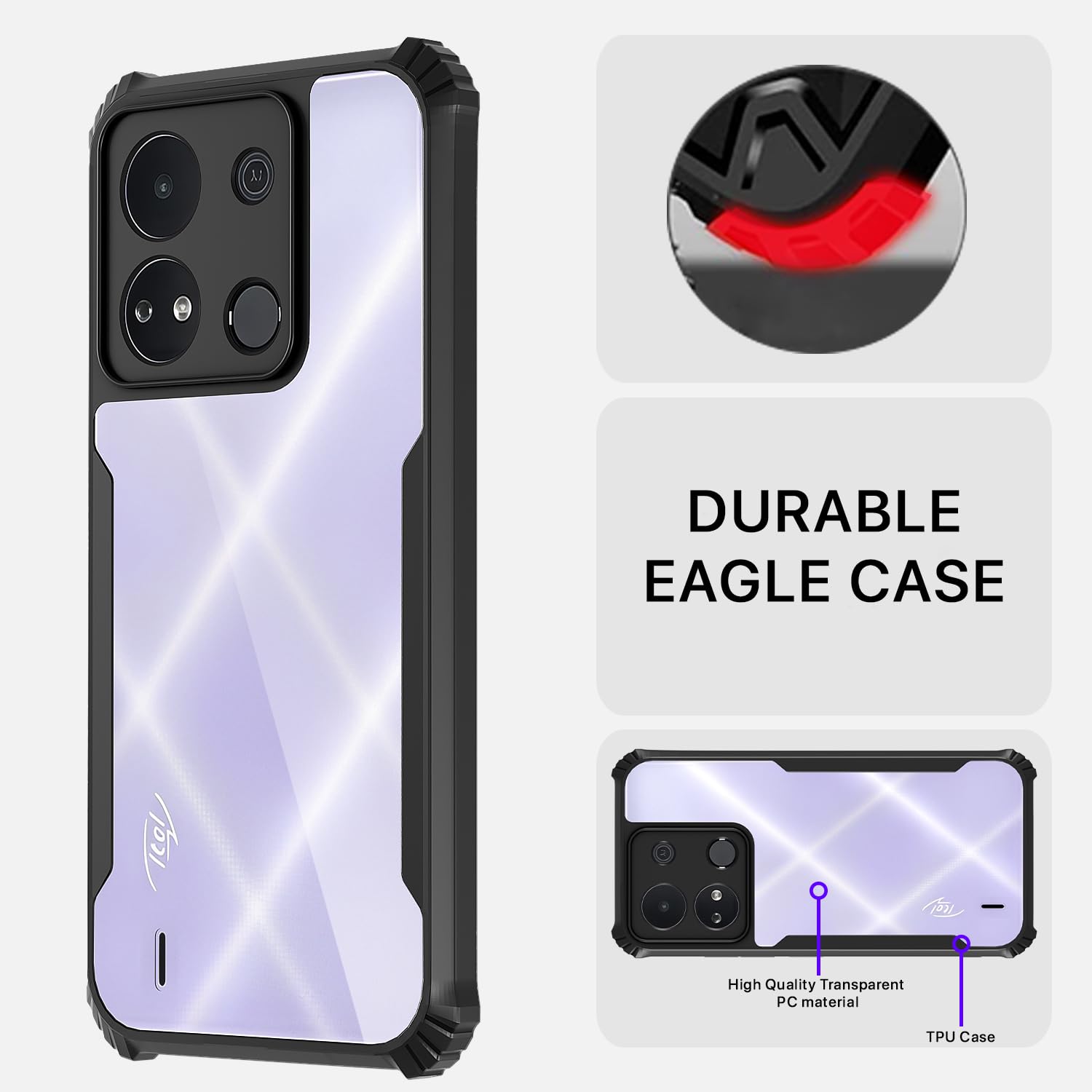 Black mobile back cover for Itel A04 – Pikkme – photo 5