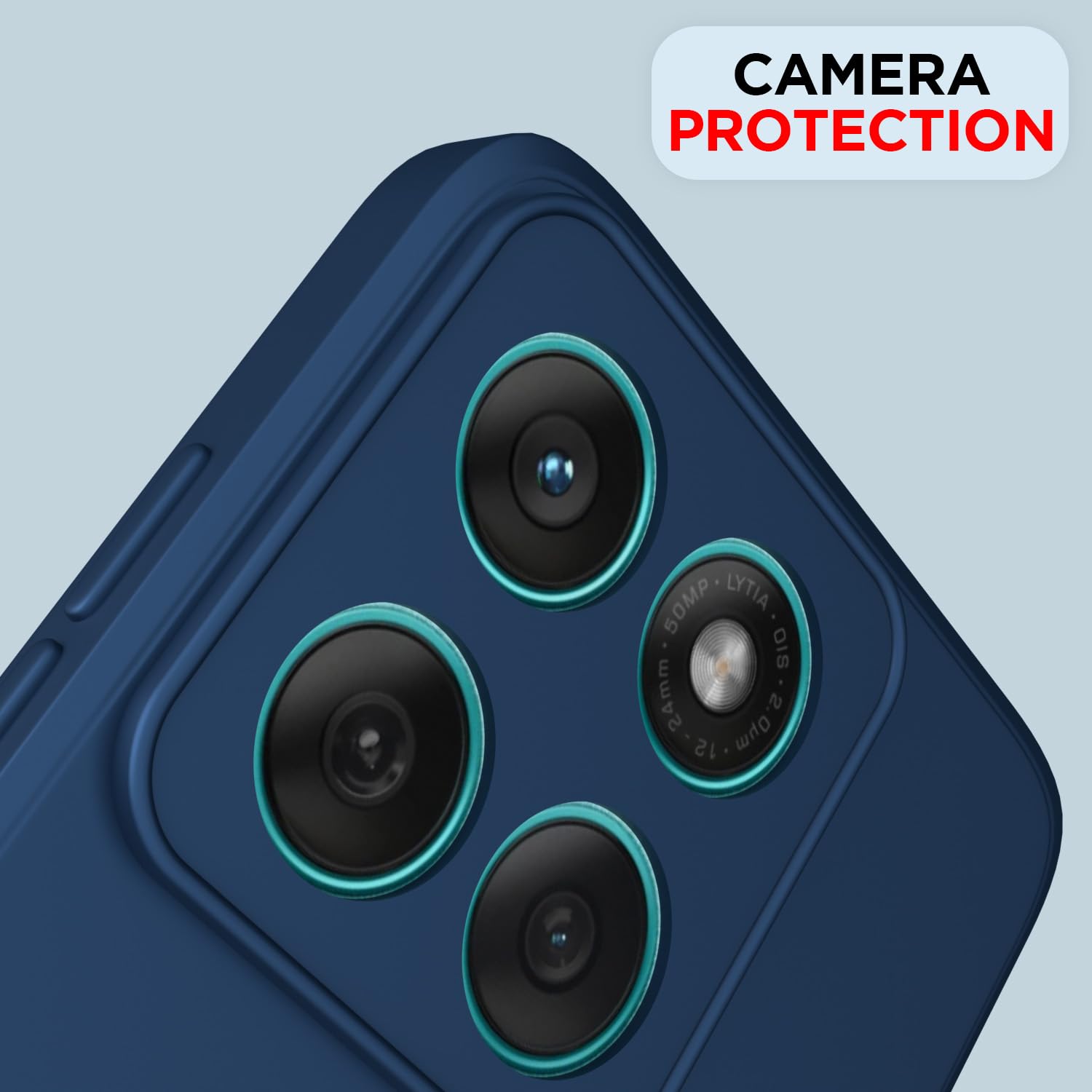 Pikkme Moto Edge 60 Fusion 5g Liquid Silicone Back Cover (Blue)