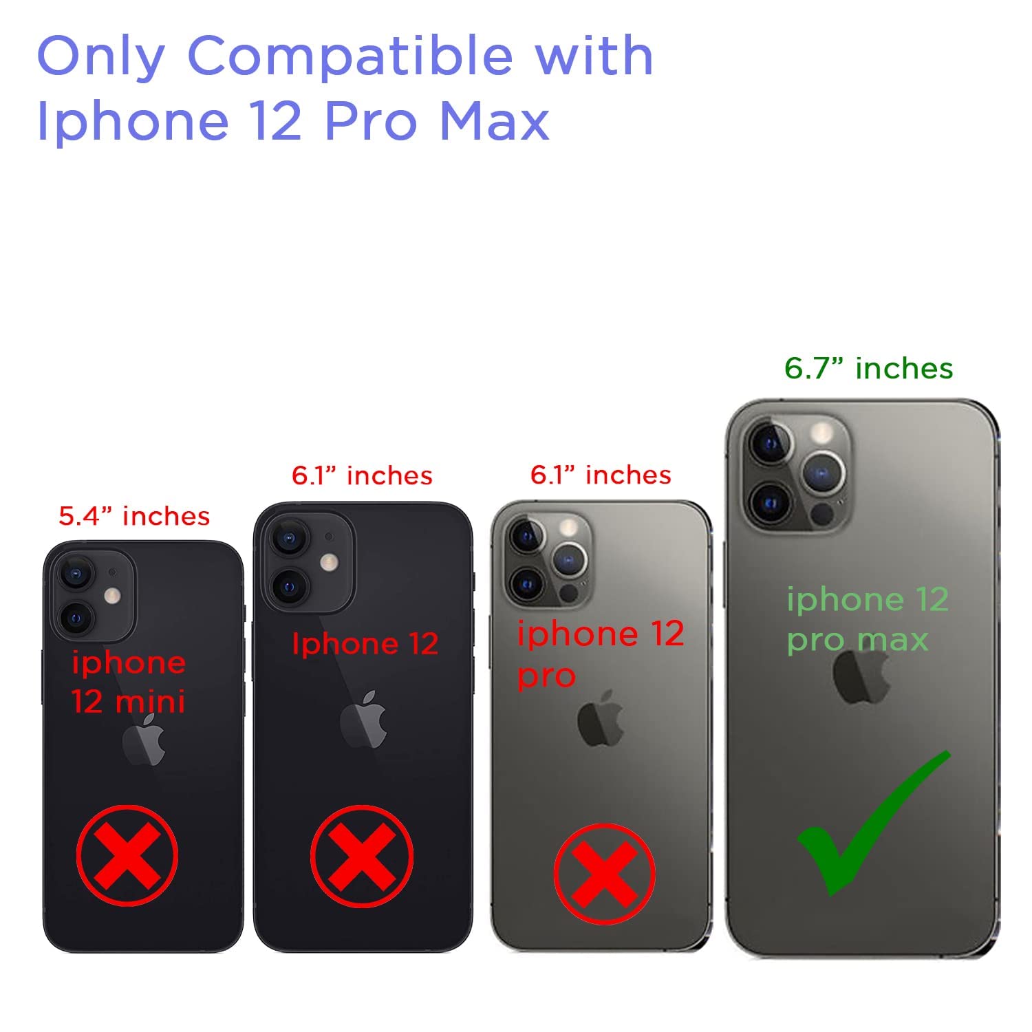 PikkmeiPhone 12 Pro Max Leather Back Case | Blue