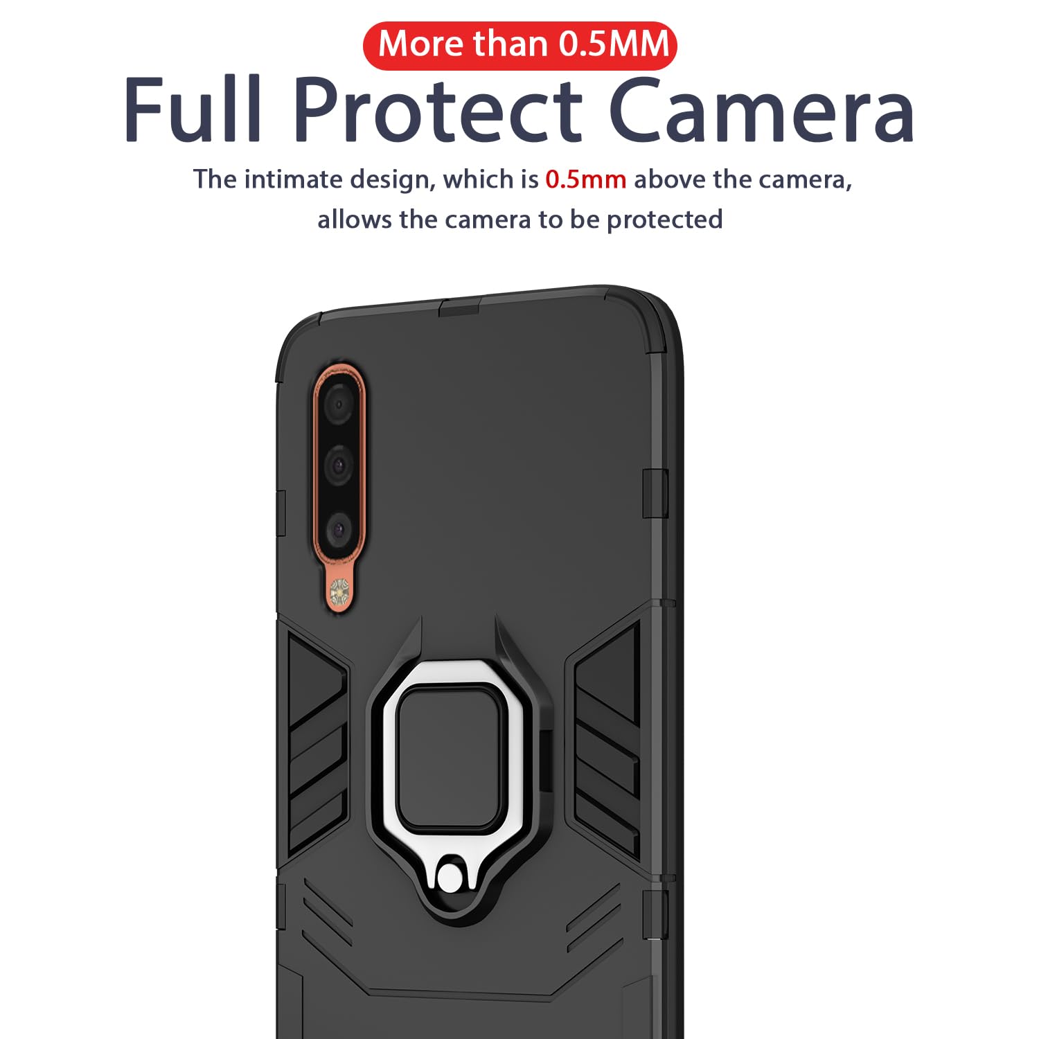 Pikkme Samsung Galaxy A50 / A50s / A30s D5 Tough Armor Back Cover | Black