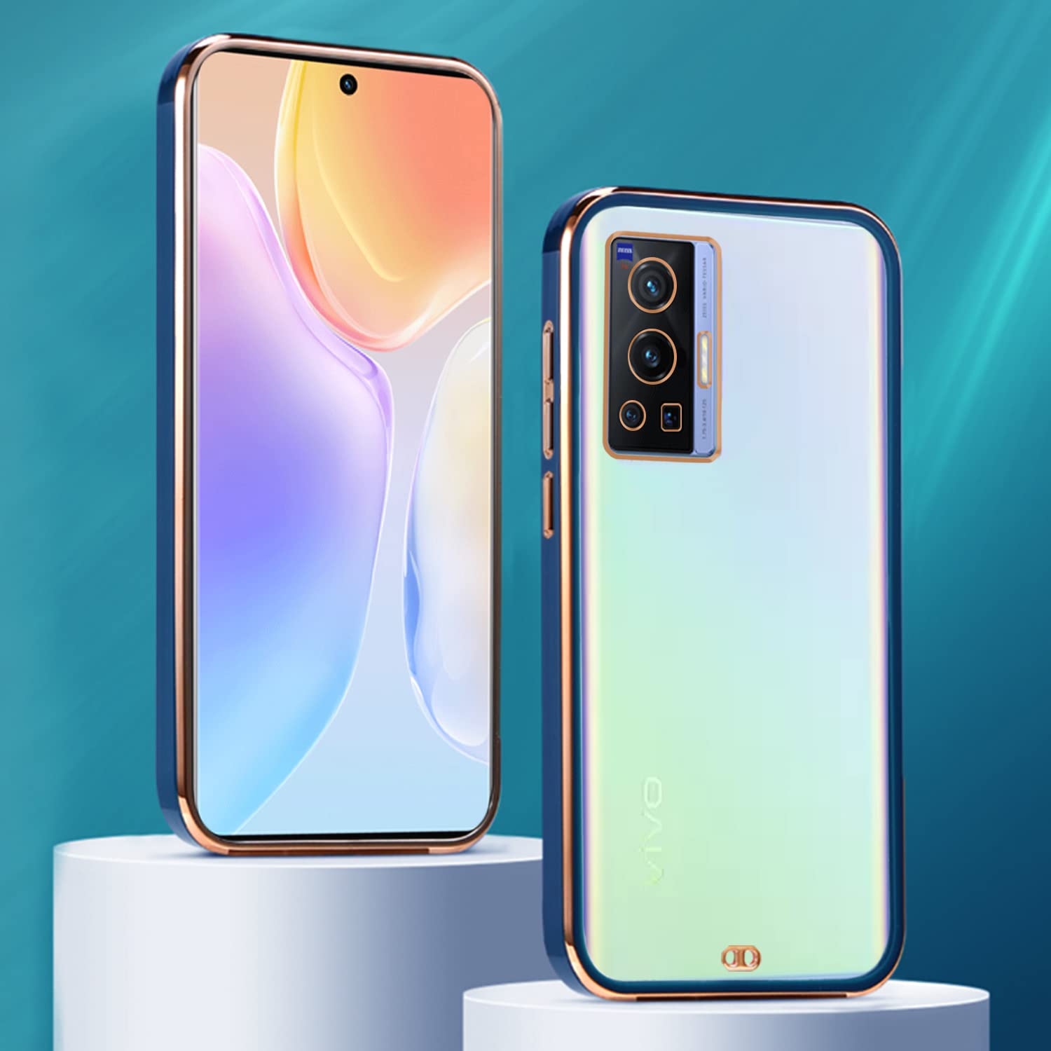 Vivo X70 Pro Chrome mobile cover in blue by Pikkme – photo 3