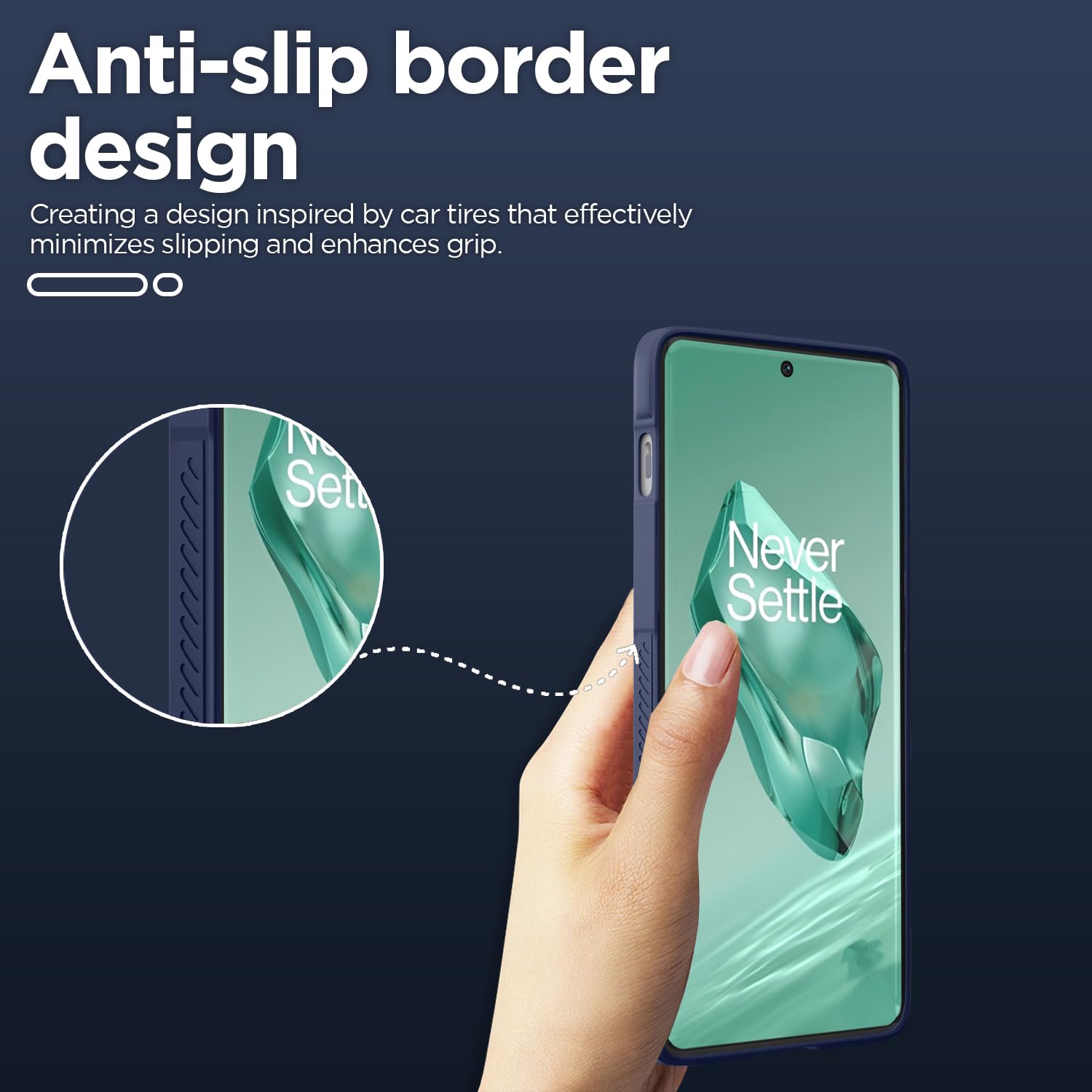 Pikkme OnePlus 12 5G ZigZag Back Cover (Blue)