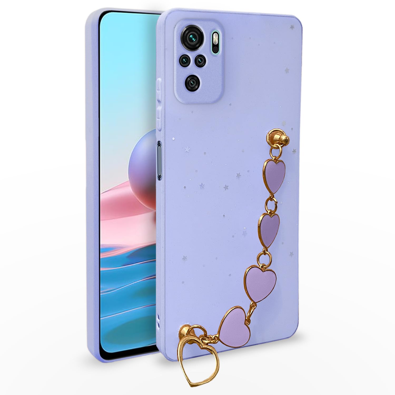 Pikkme Redmi Note 10 / Note 10s Chain Back Cover (Purple)