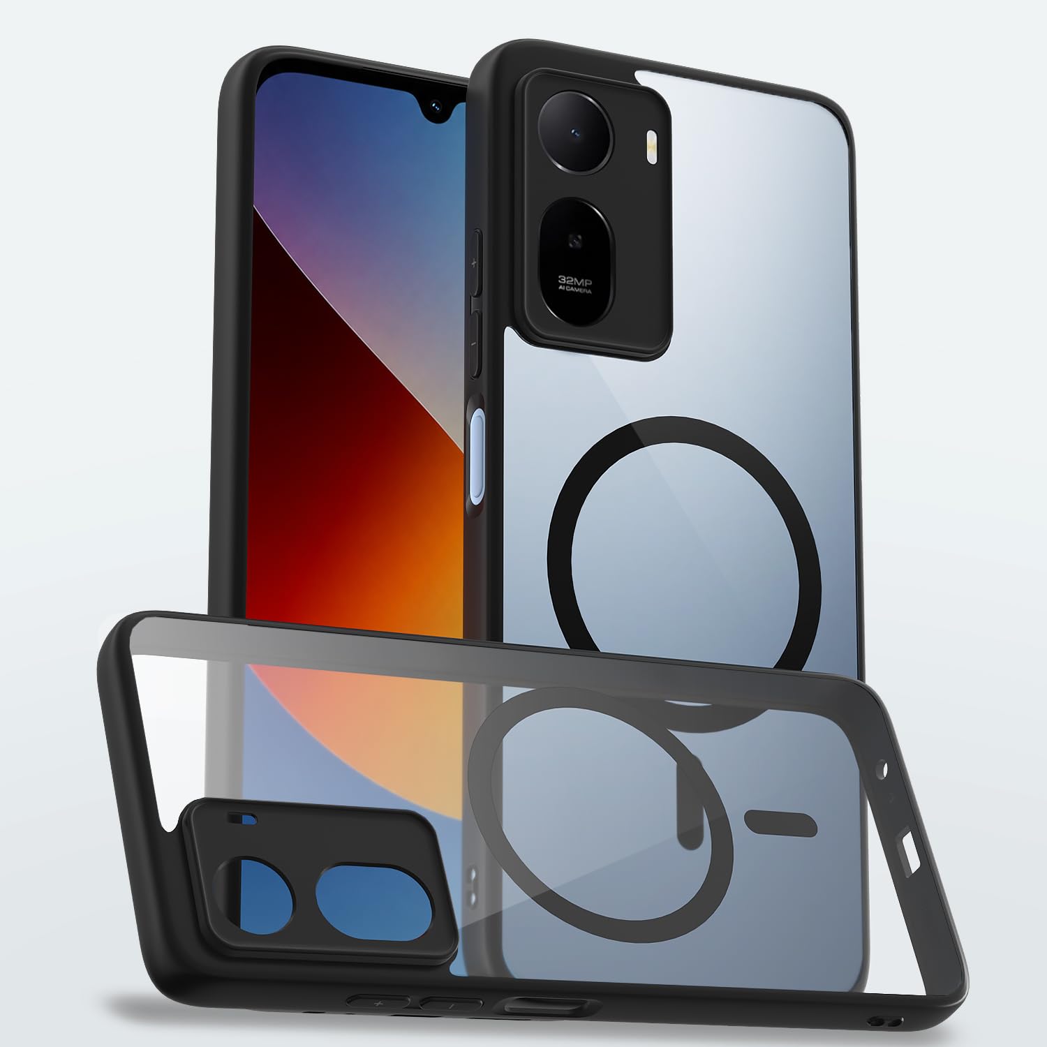 Black mag-safe mobile cover for Redmi A7 Pro/Poco C85x 5G/C81 – Pikkme