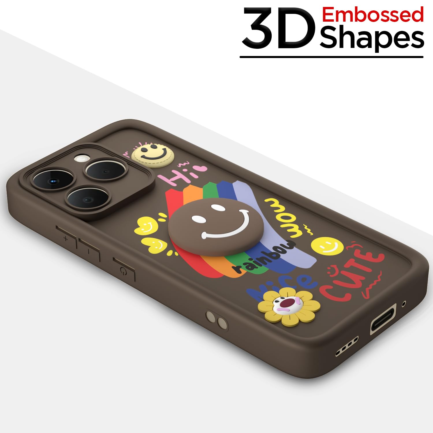 Pikkme Realme 15T/Narzo 90 5G Soft Silicone brown back cover – photo 3