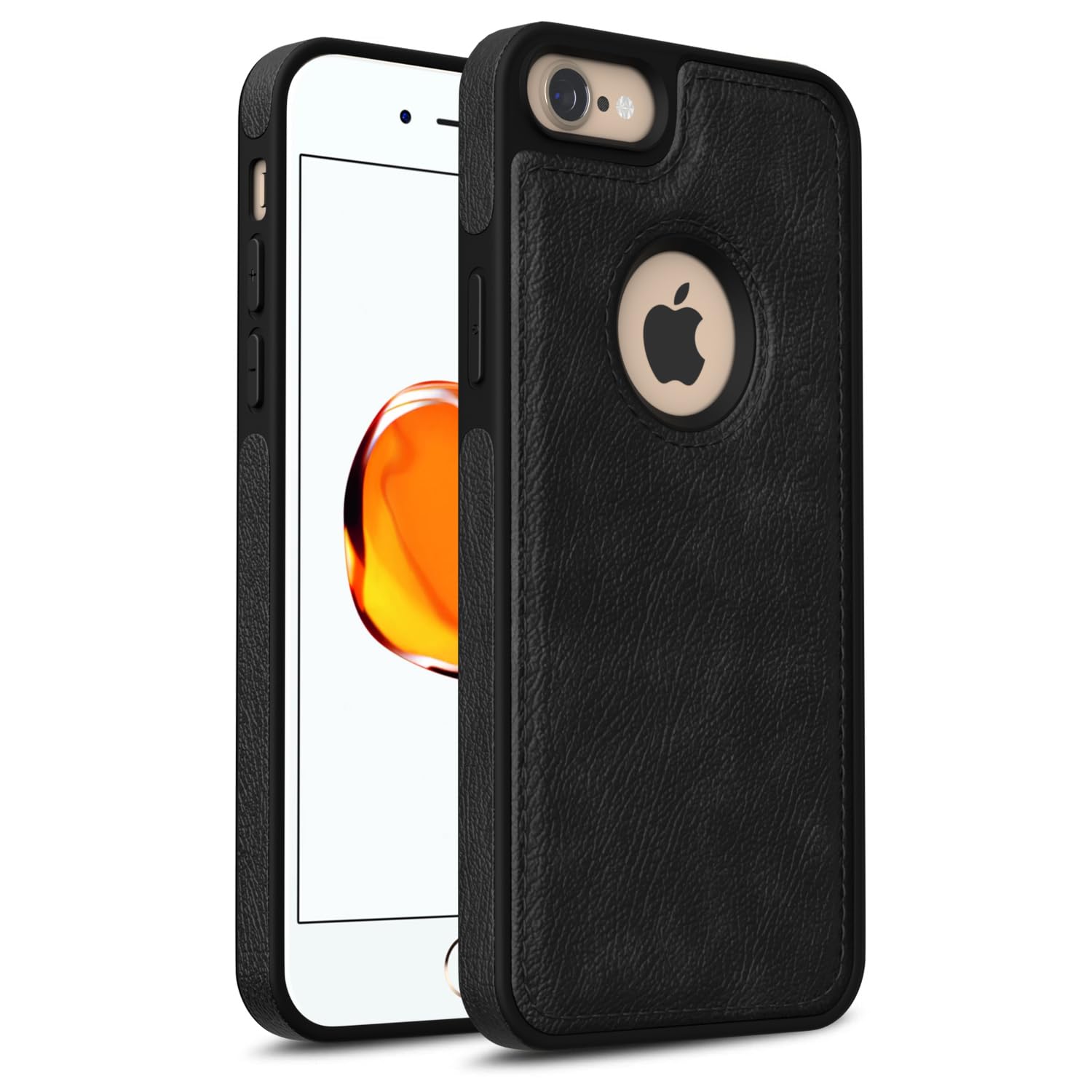 Pikkme iPhone 7/8 Flexible Pu Leather Back Case (Black)
