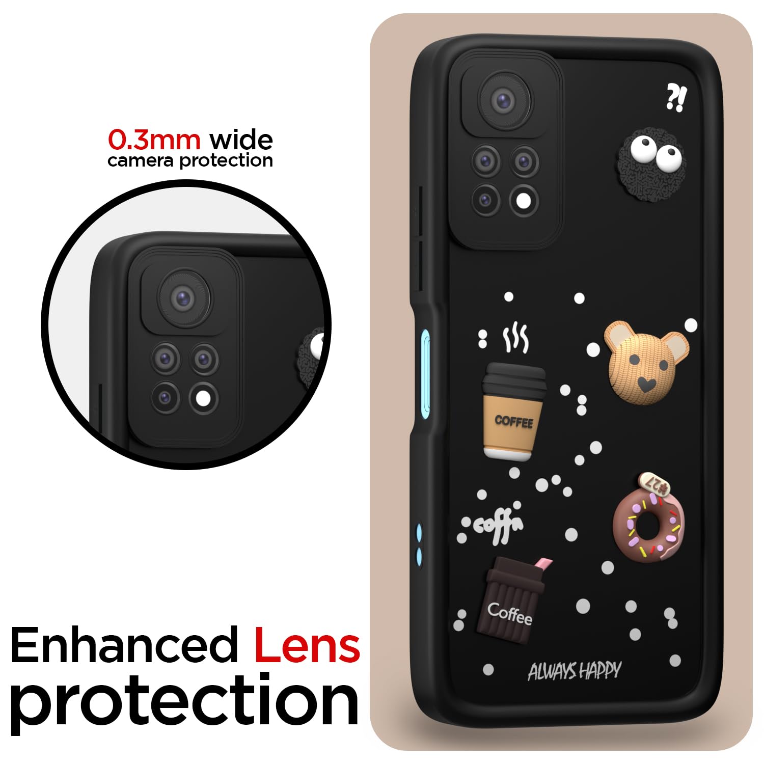 Redmi Note 11 Pro Silicone mobile back cover in black by Pikkme – photo 5
