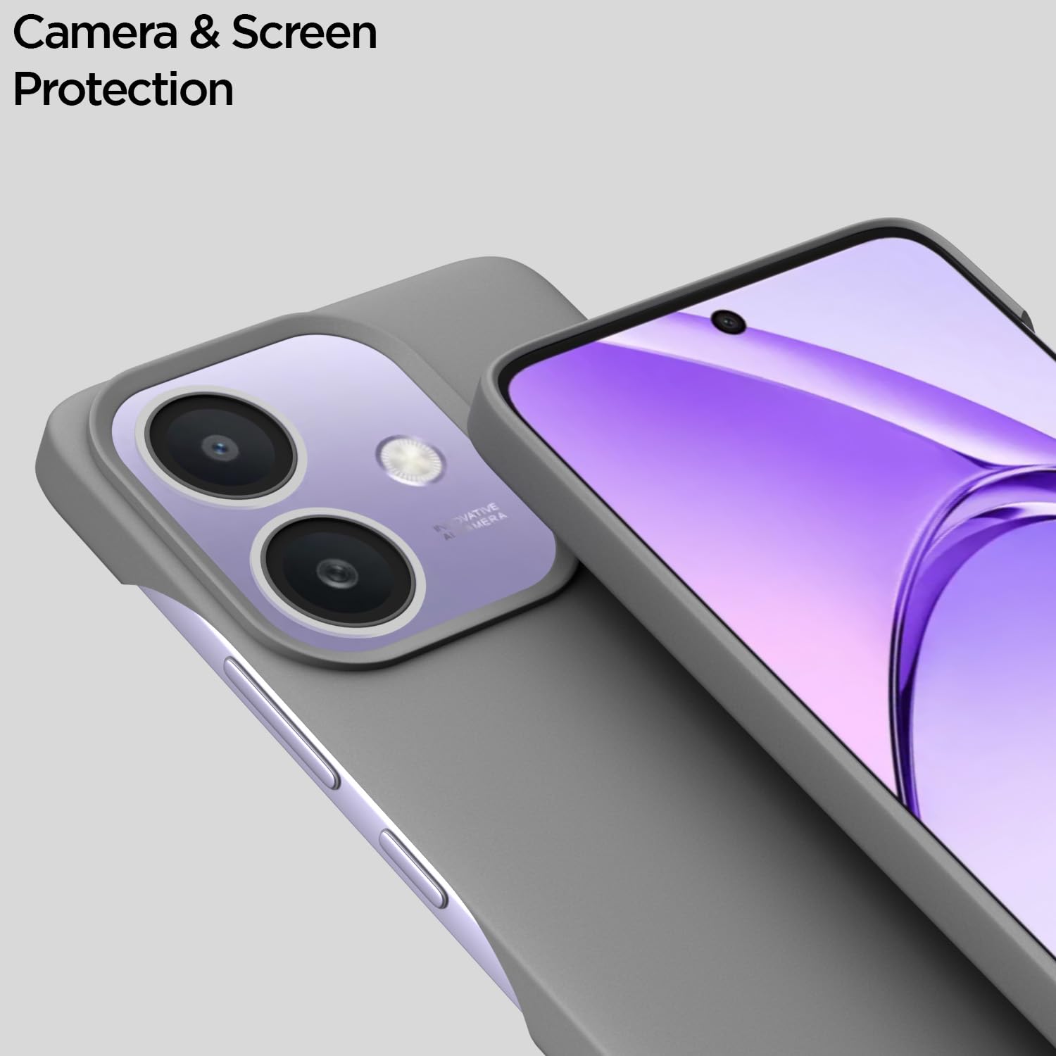 Pikkme Oppo A3x 5G / A3x 4G SideCut Back Cover (Grey)