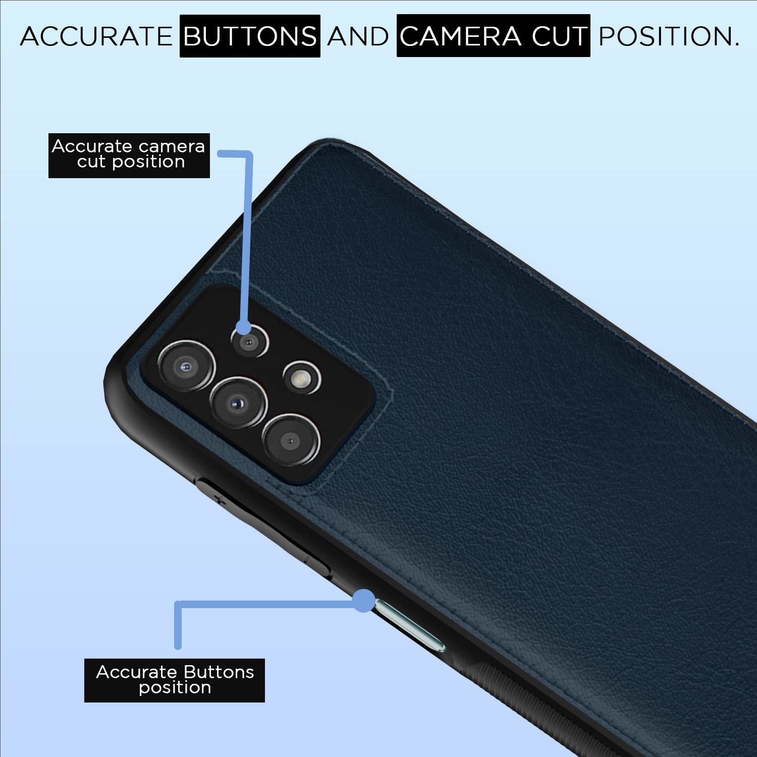 Blue Leather back cover for Samsung A13 4G – Pikkme – photo 6