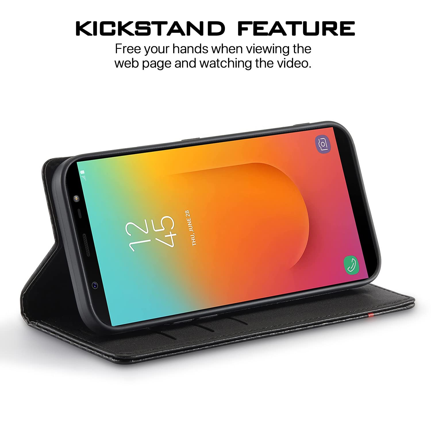 Pikkme black Wallet wallet flip cover for Samsung J8 – photo 5