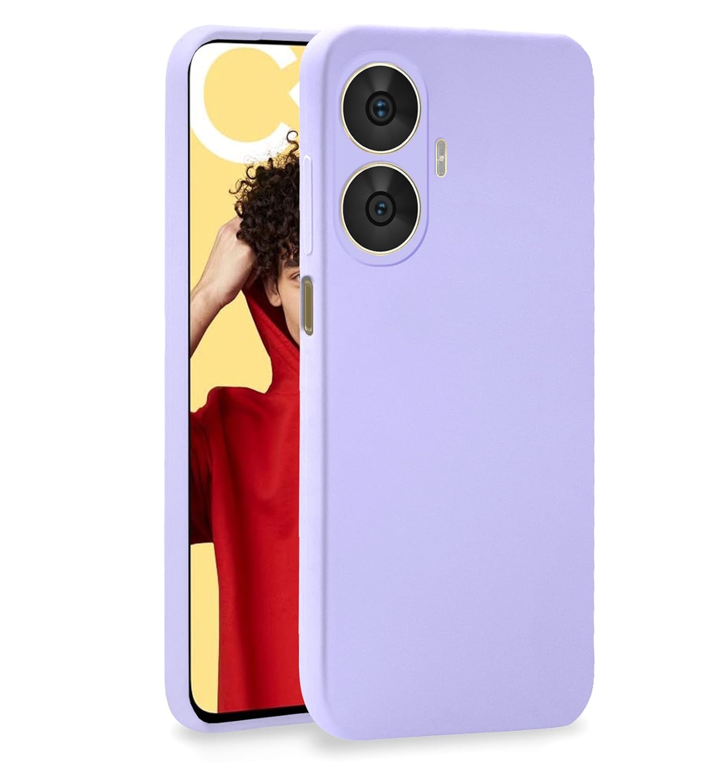 Realme C55 / Narzo N55 Liquid Silicone Back Cover-Purple