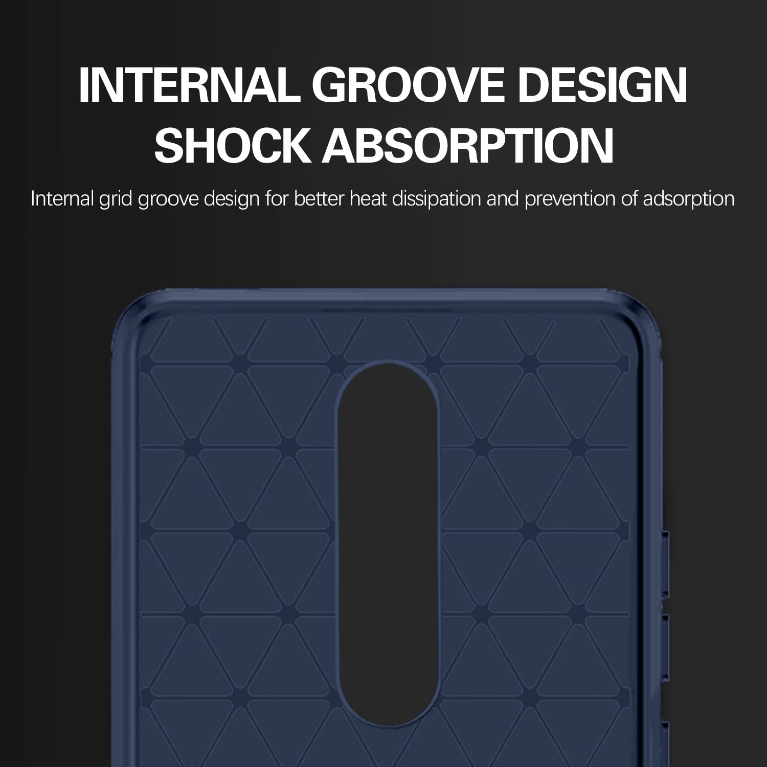 Pikkme Nokia 6.1 Plus Hybrid Carbon Fiber Back Cover | Blue