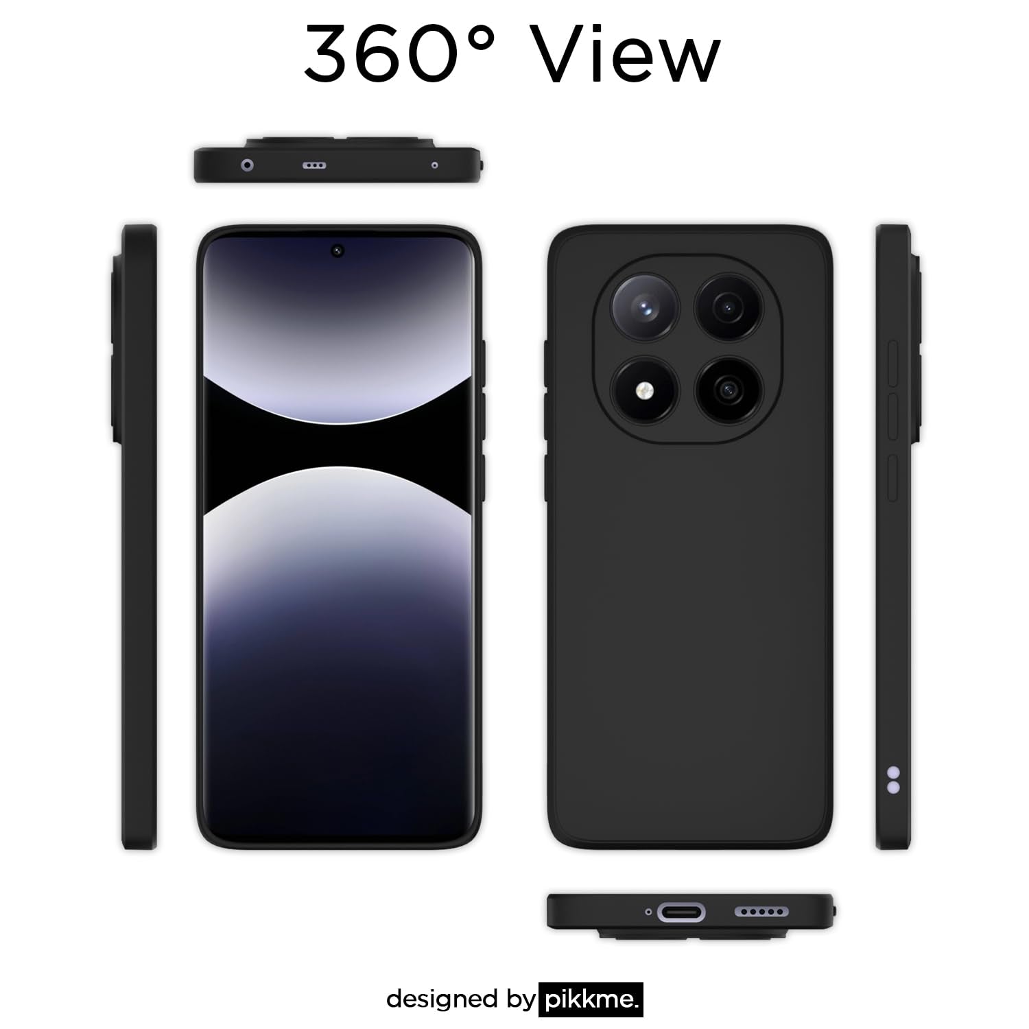 Pikkme black back cover for Redmi Note 14 Pro Plus 5G – photo 4