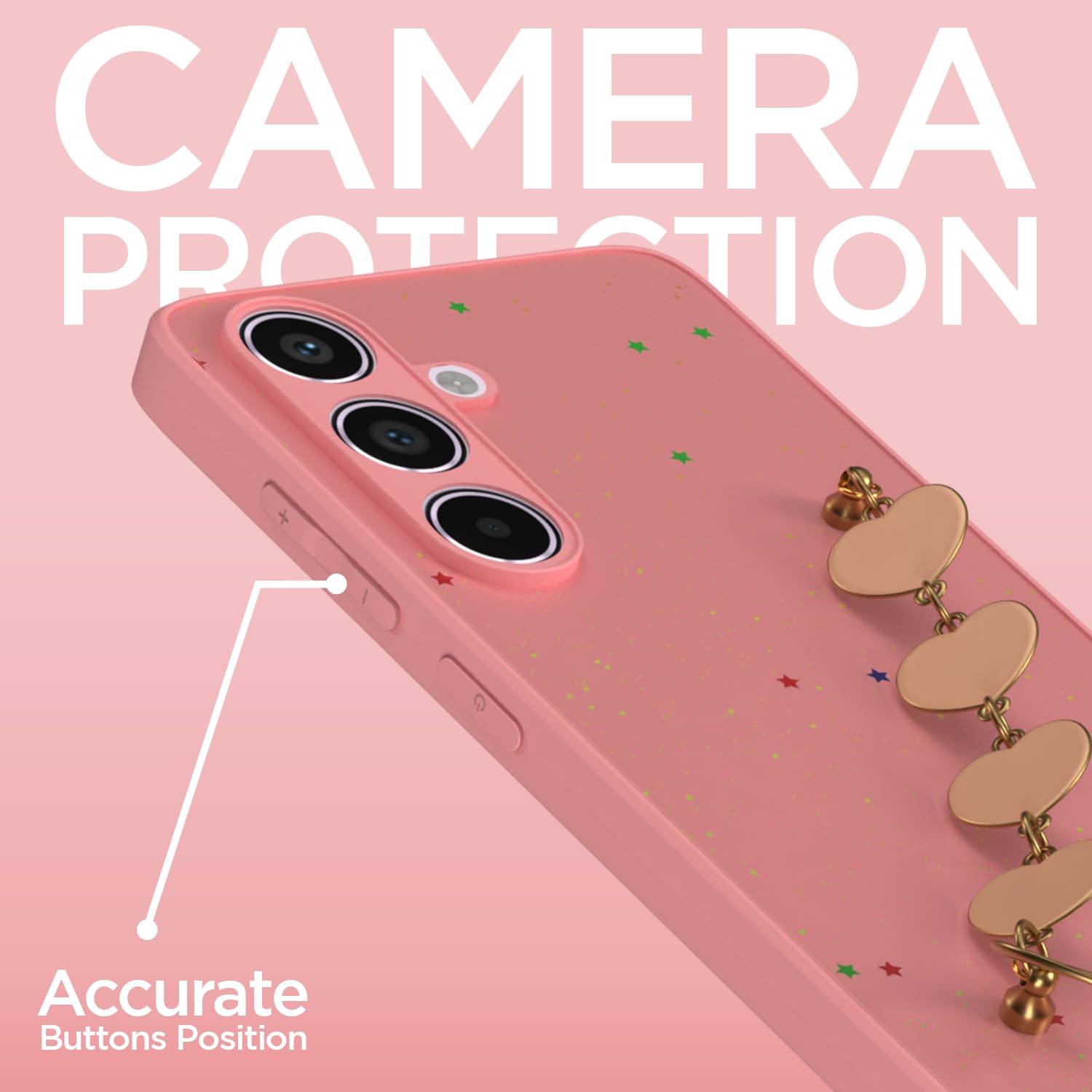 Samsung A55 5G Chain mobile back cover in pink by Pikkme – photo 3