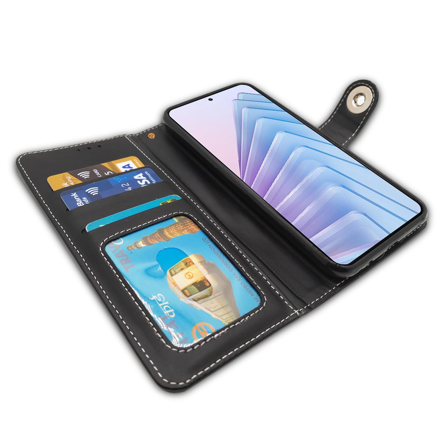 Pikkme Redmi Note 14 5G Magnetic grey mobile flip cover – photo 5