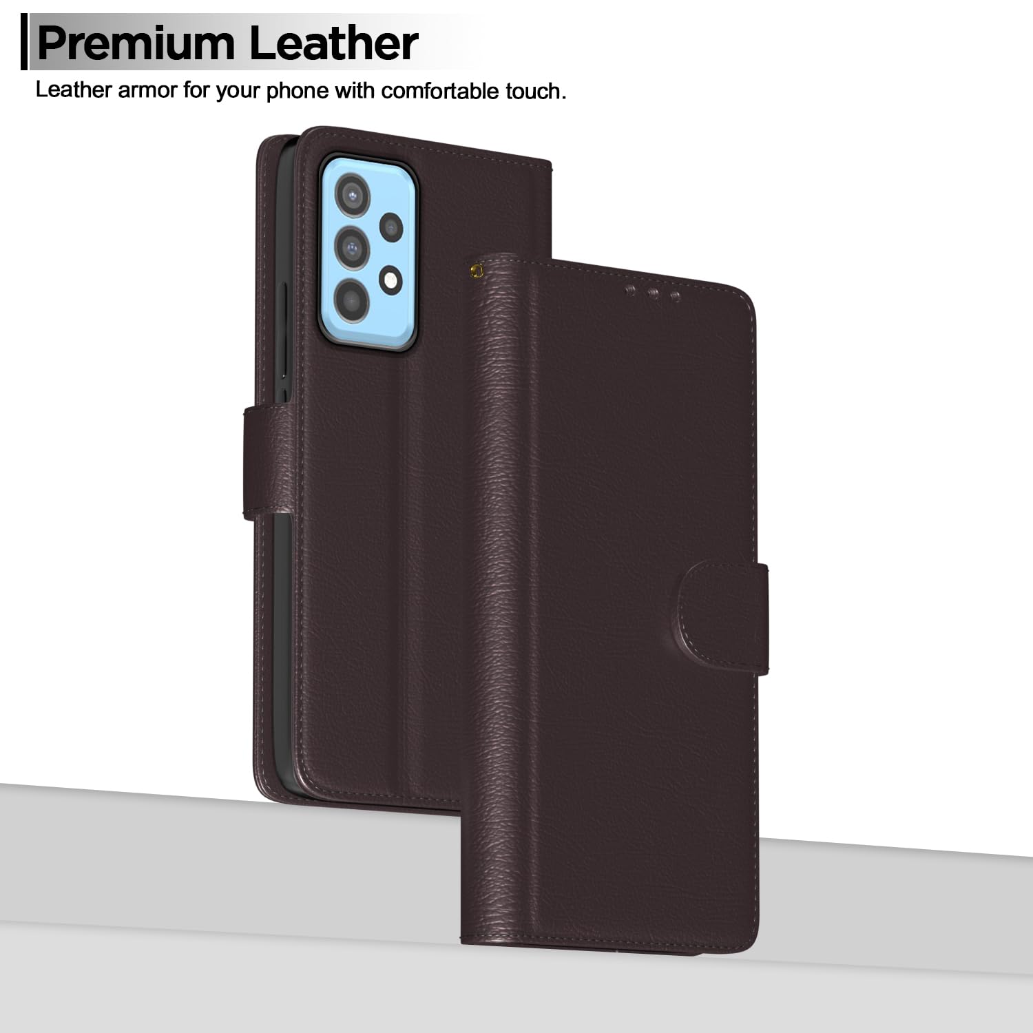 Samsung A52/A52s 5G Wallet flip case in coffee by Pikkme – photo 2