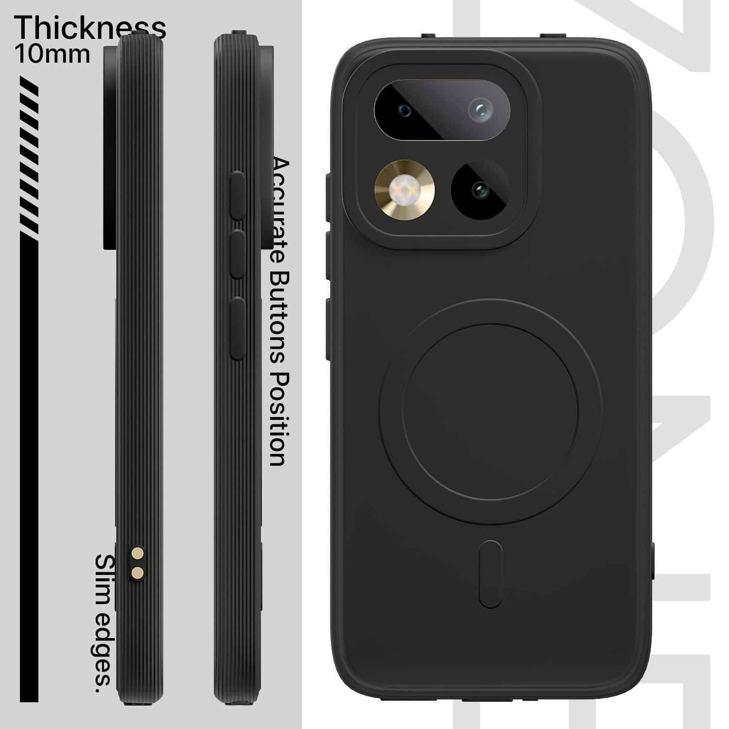 Pikkme black back cover for Realme 16 Pro 5G – photo 3