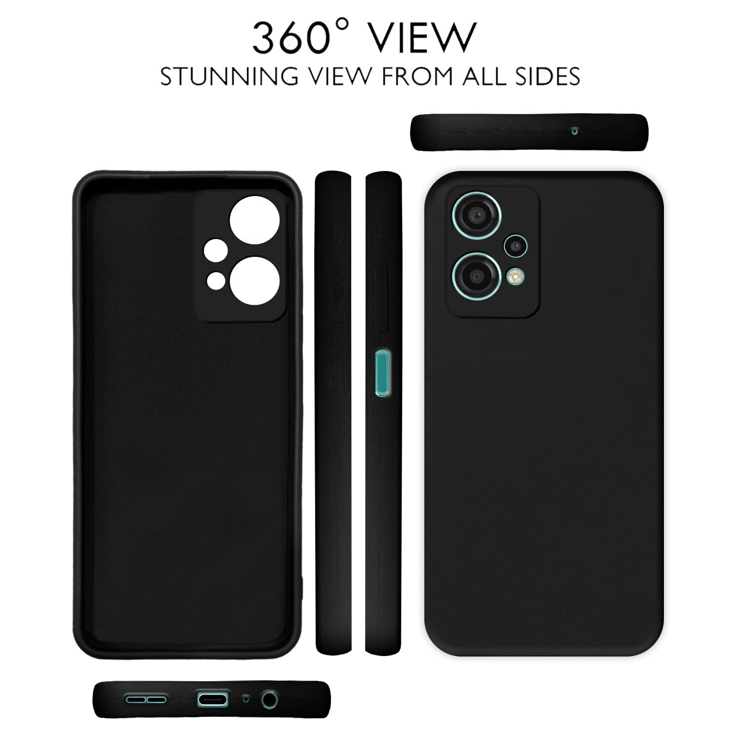 Pikkme OnePlus Nord Ce 2 Lite 5G Liquid Silicone Back Cover | Black