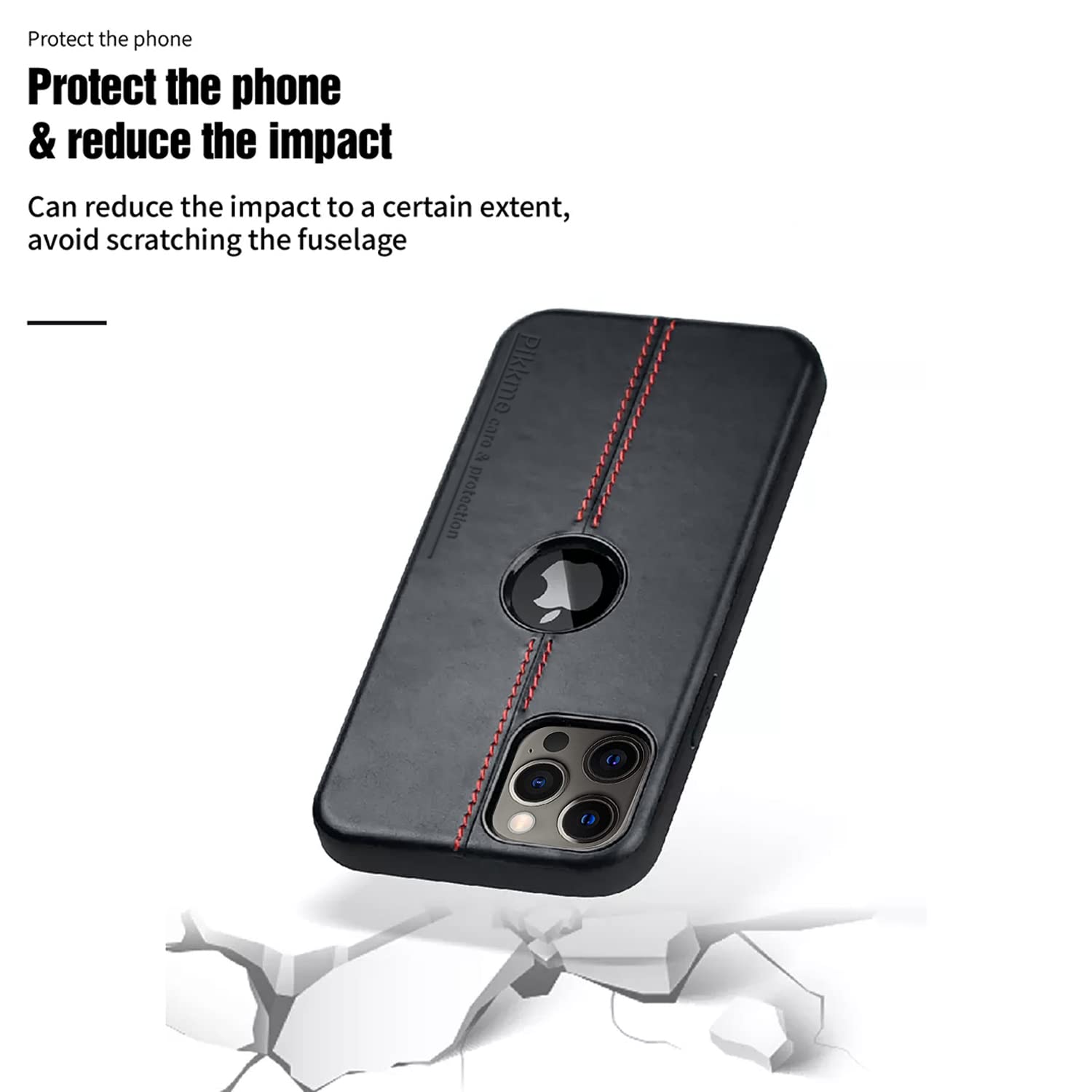 Pikkme iPhone 12 Pro Max Leather black phone cover – photo 4