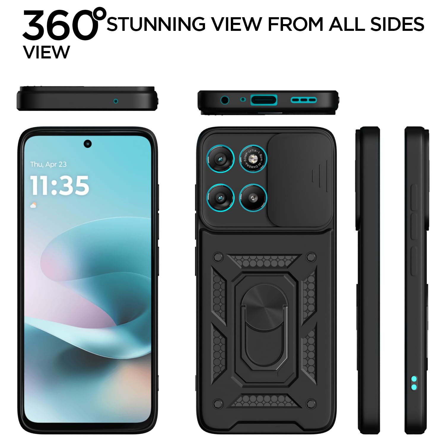 Moto G67 Power 5G/G57 Power 5G/360 D10 Camera Shield mobile cover in black by Pikkme – photo 5