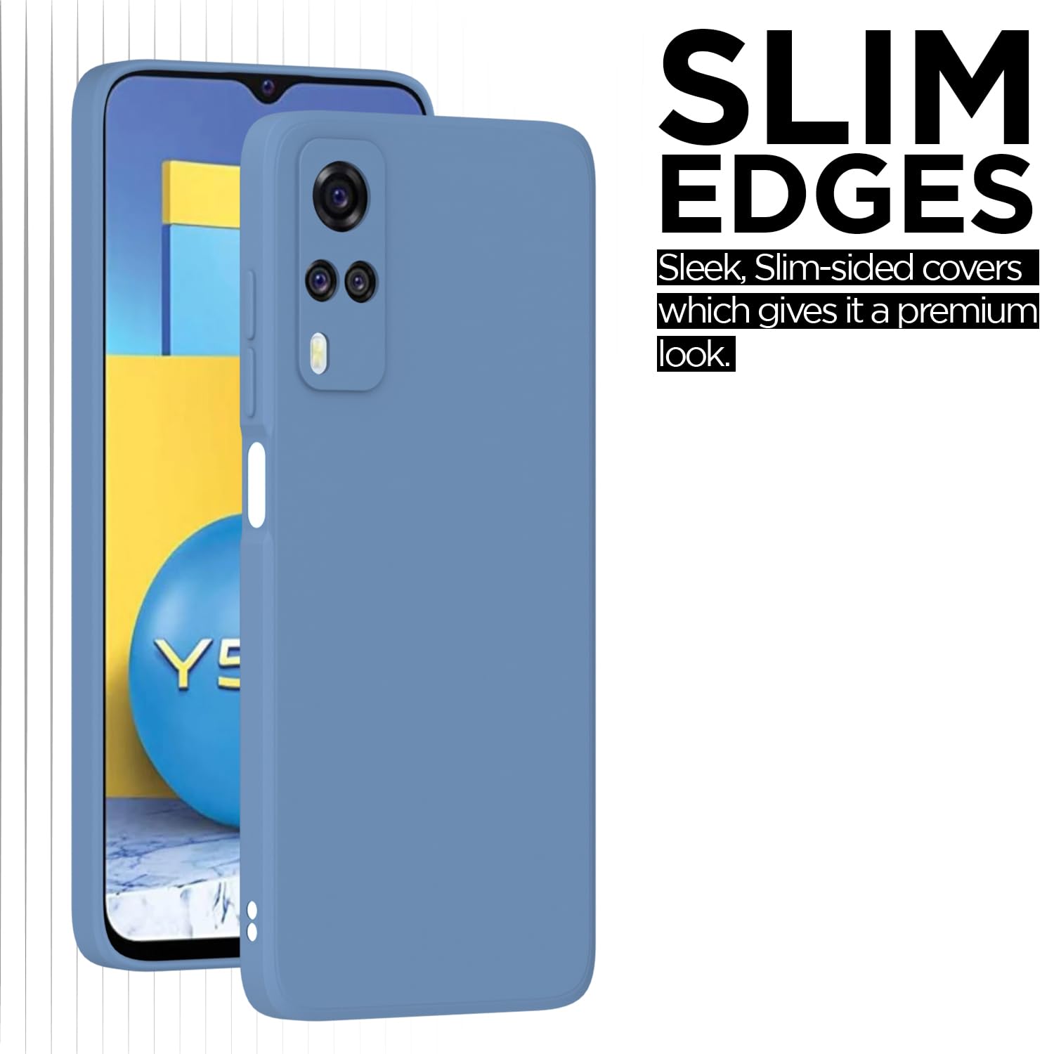 Pikkme Vivo Y31 / Y51A / Y51 / Y51i Soft Matte Silicone Shockproof Case (Aqua Blue)